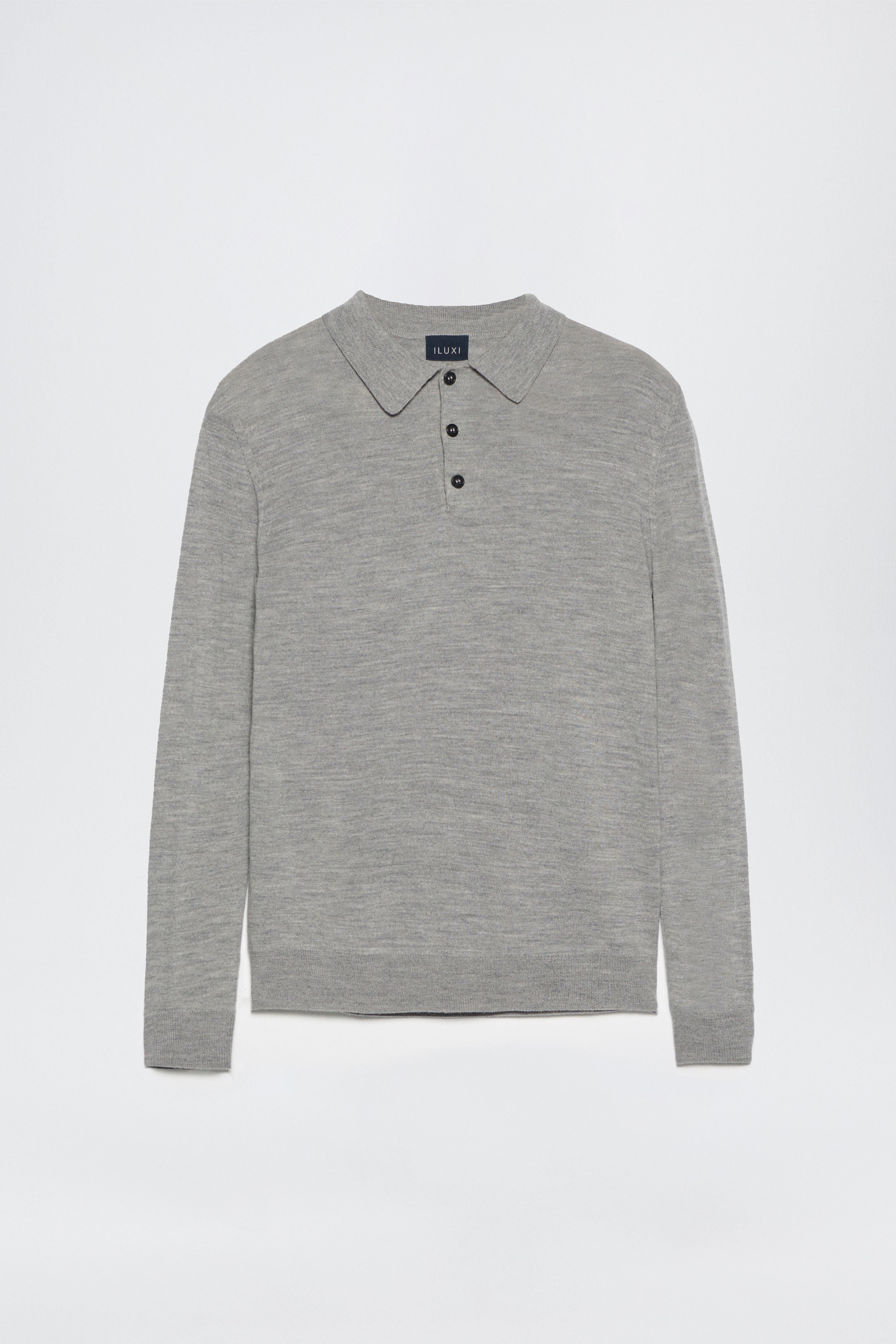 Extra Fine Merino Wool Polo Pullover