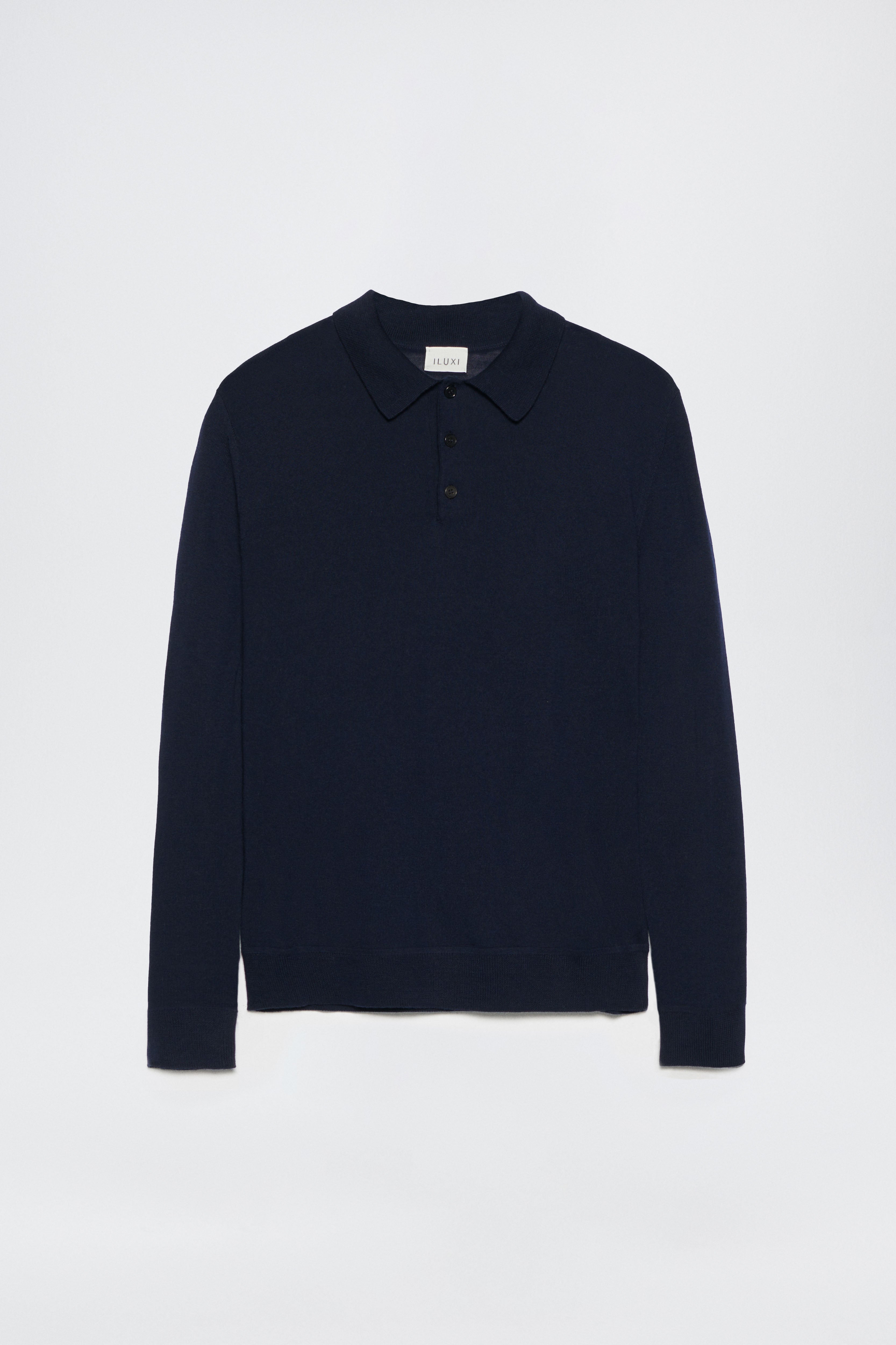 Extra Fine Merino Wool Polo Sweater