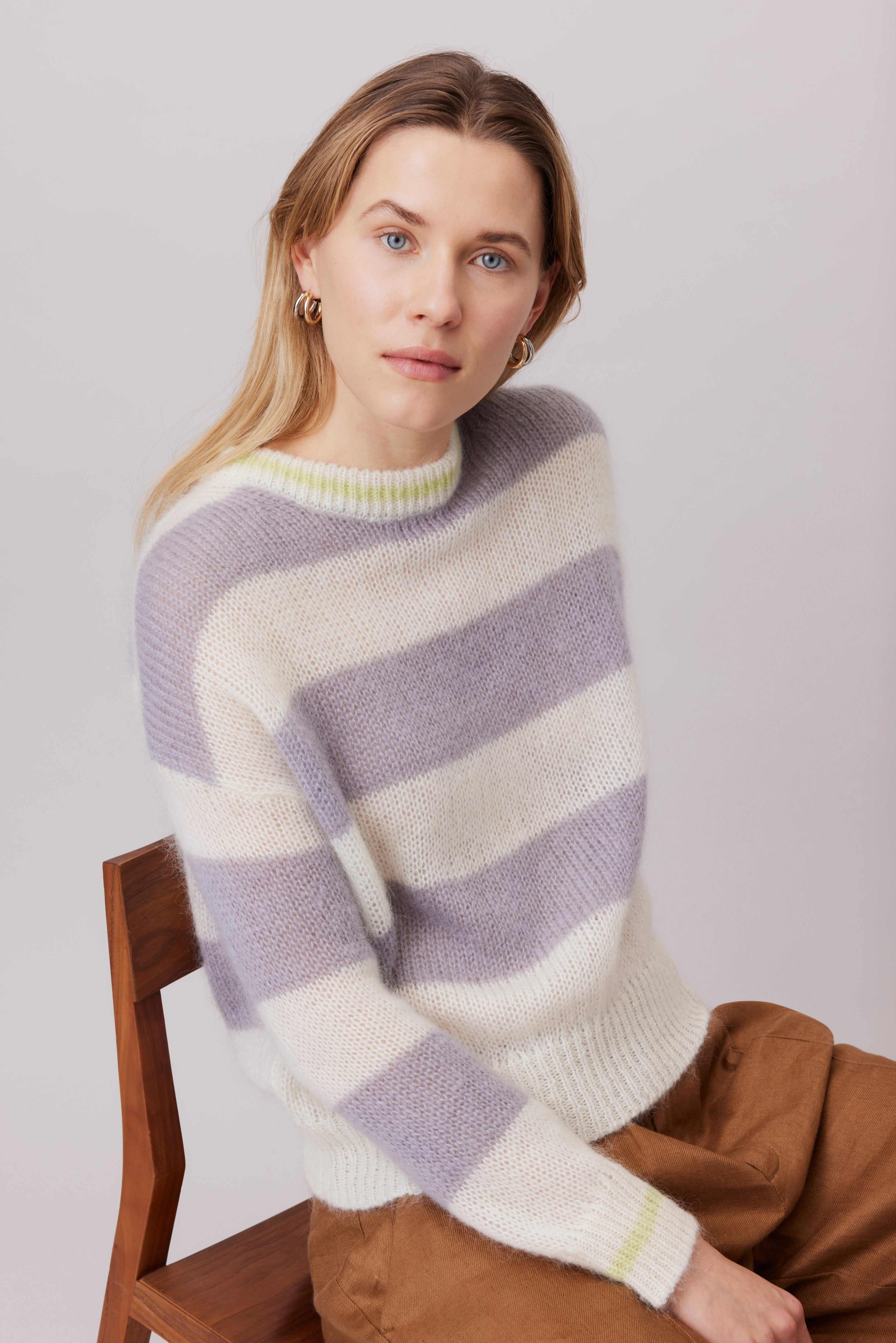 Soft Mohair – Block Stripped Sweater