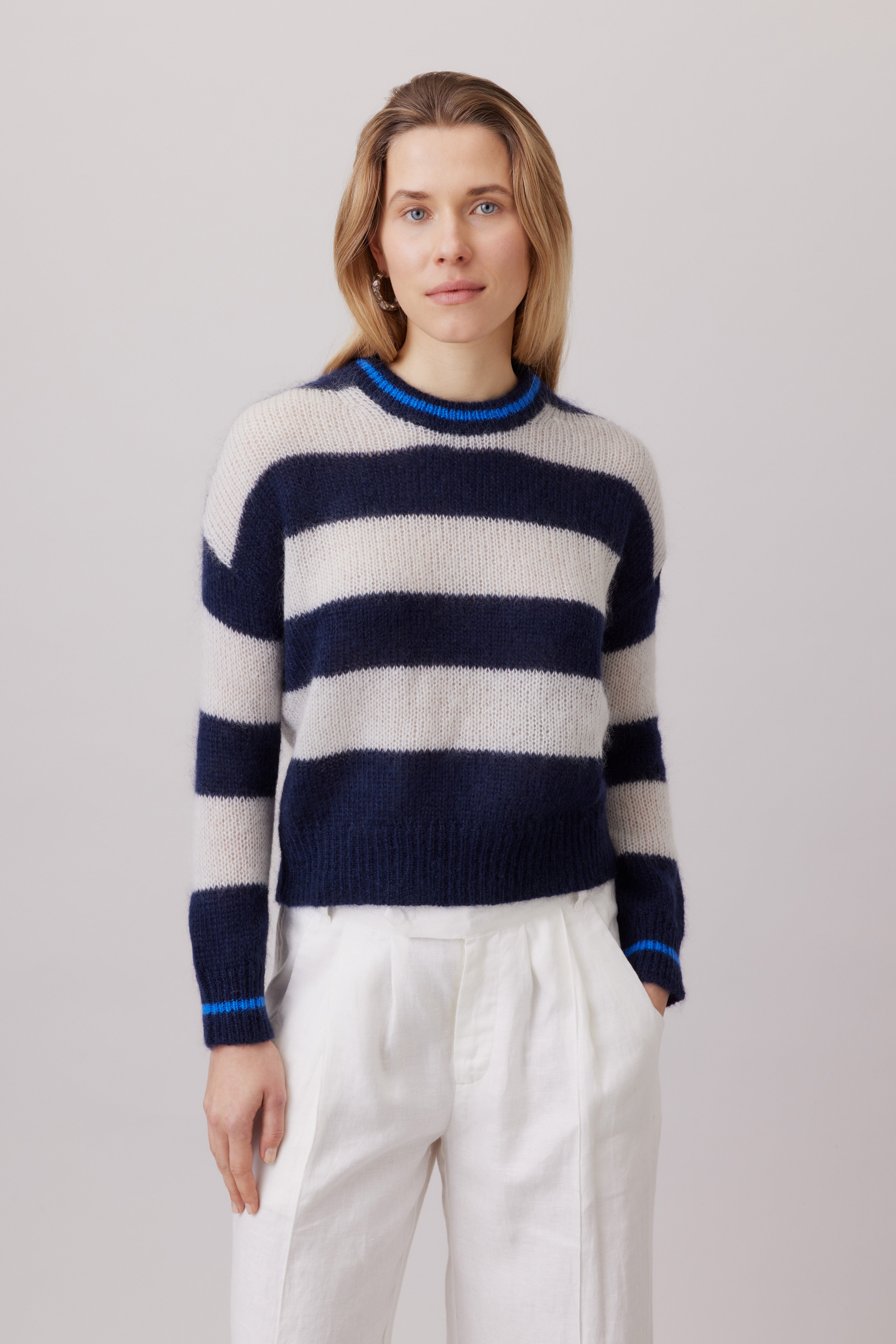 Soft Mohair – Block Stripped Sweater