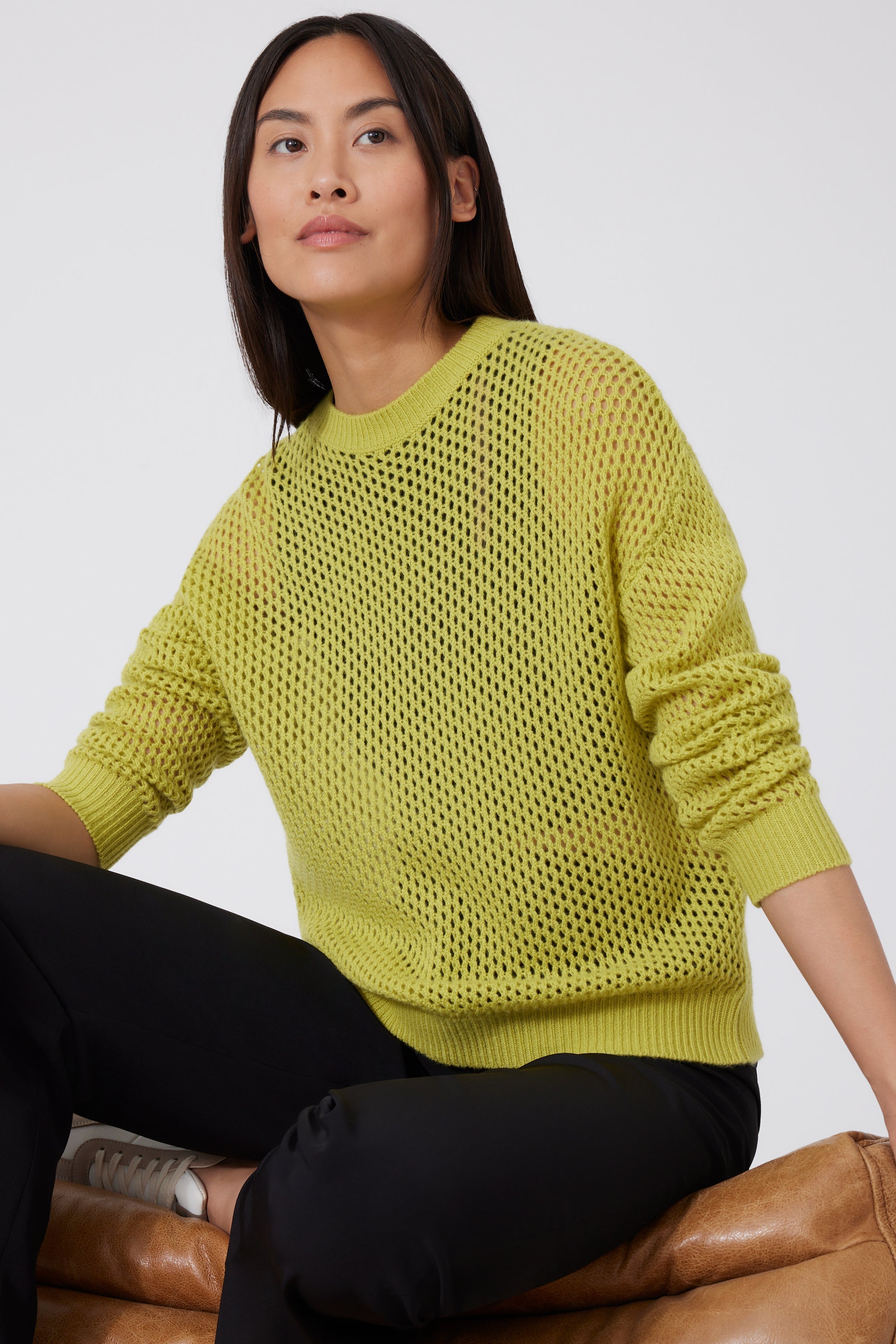 Crochet-Pullover aus Cashmere