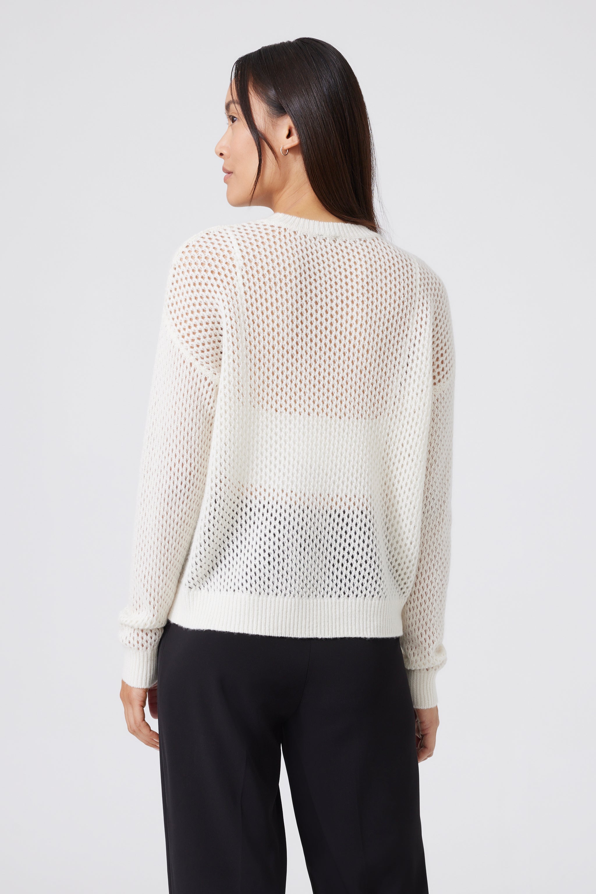 Crochet-Pullover aus Cashmere