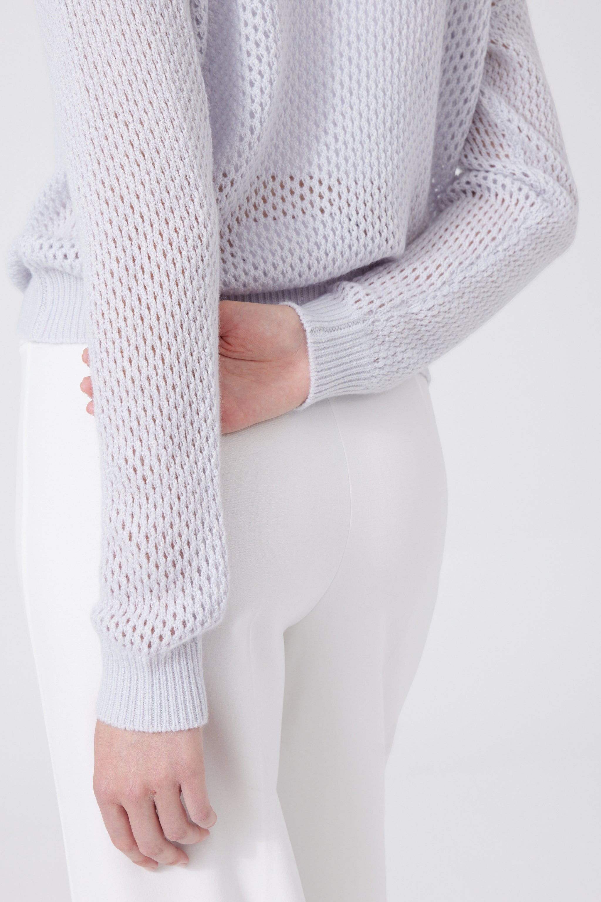 Crochet-Pullover aus Cashmere