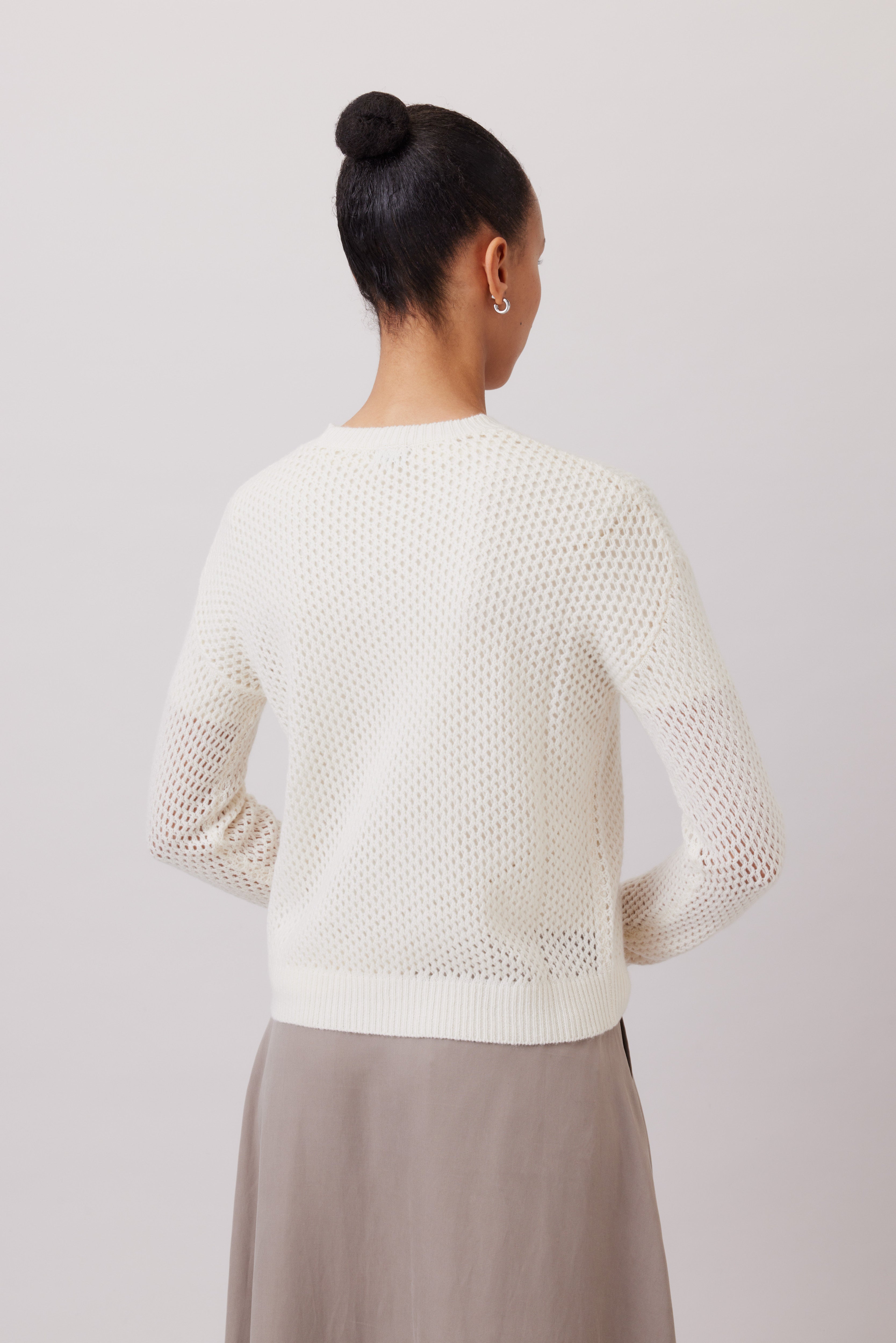 Crochet-Pullover aus Cashmere