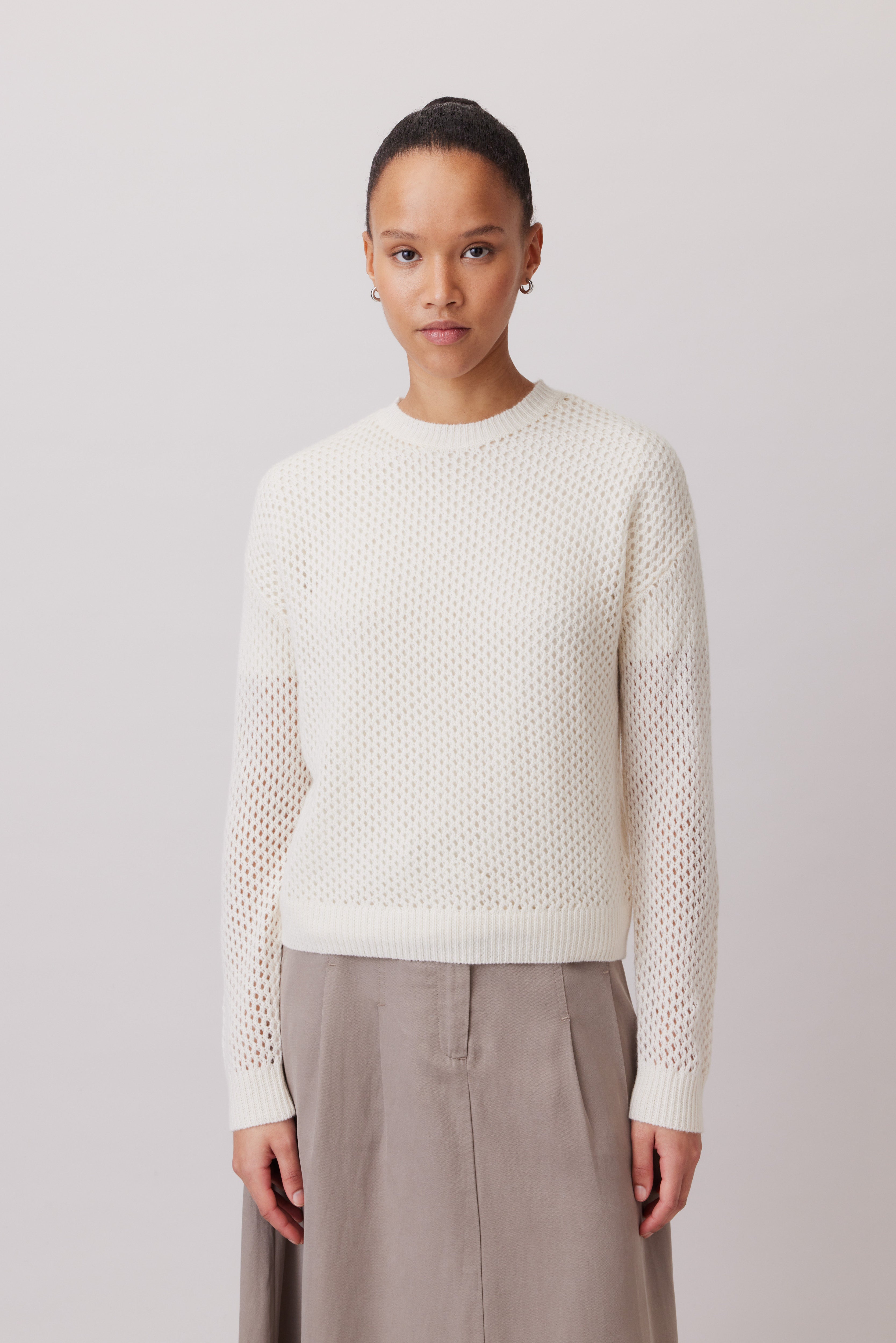 Crochet-Pullover aus Cashmere