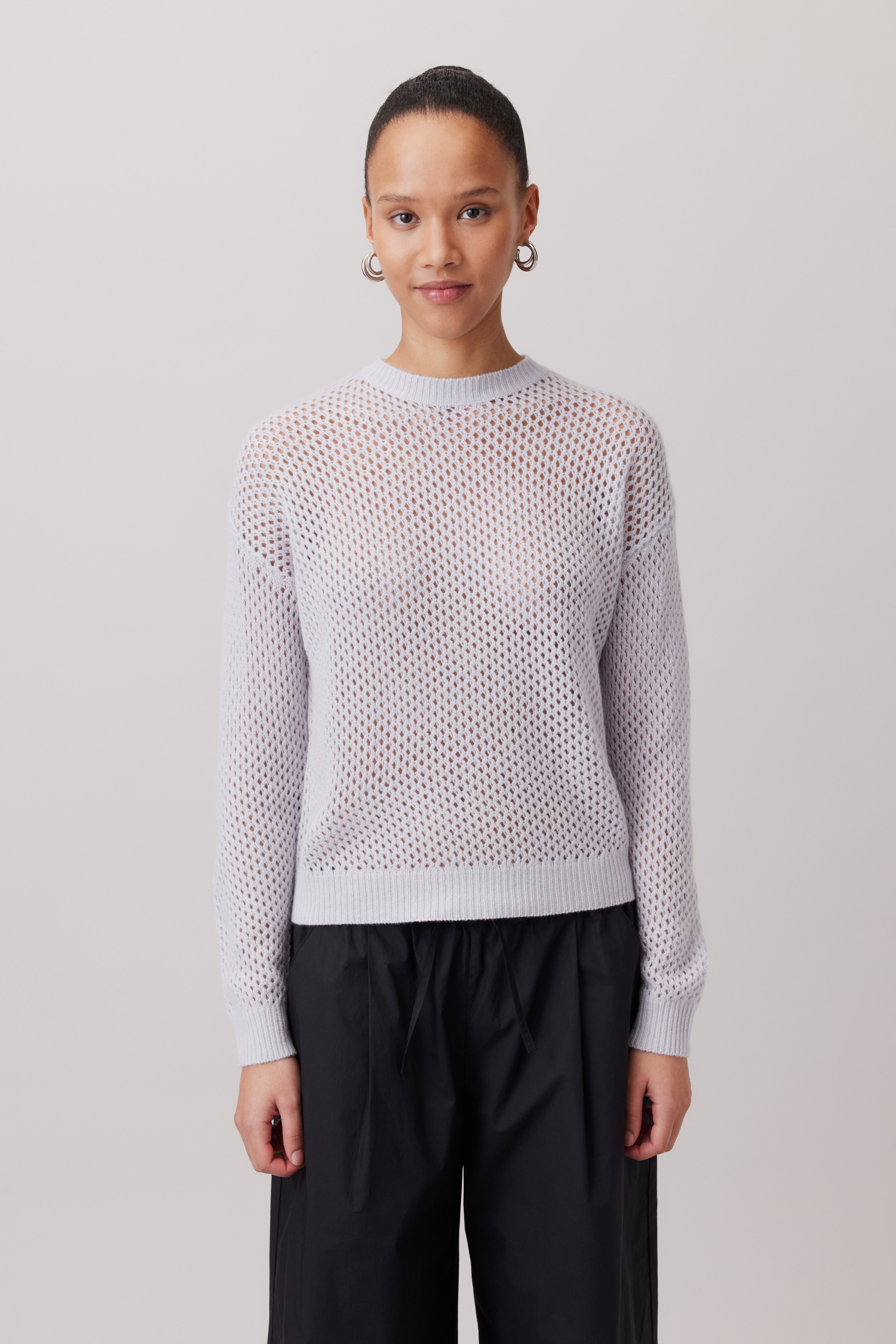 Crochet-Pullover aus Cashmere