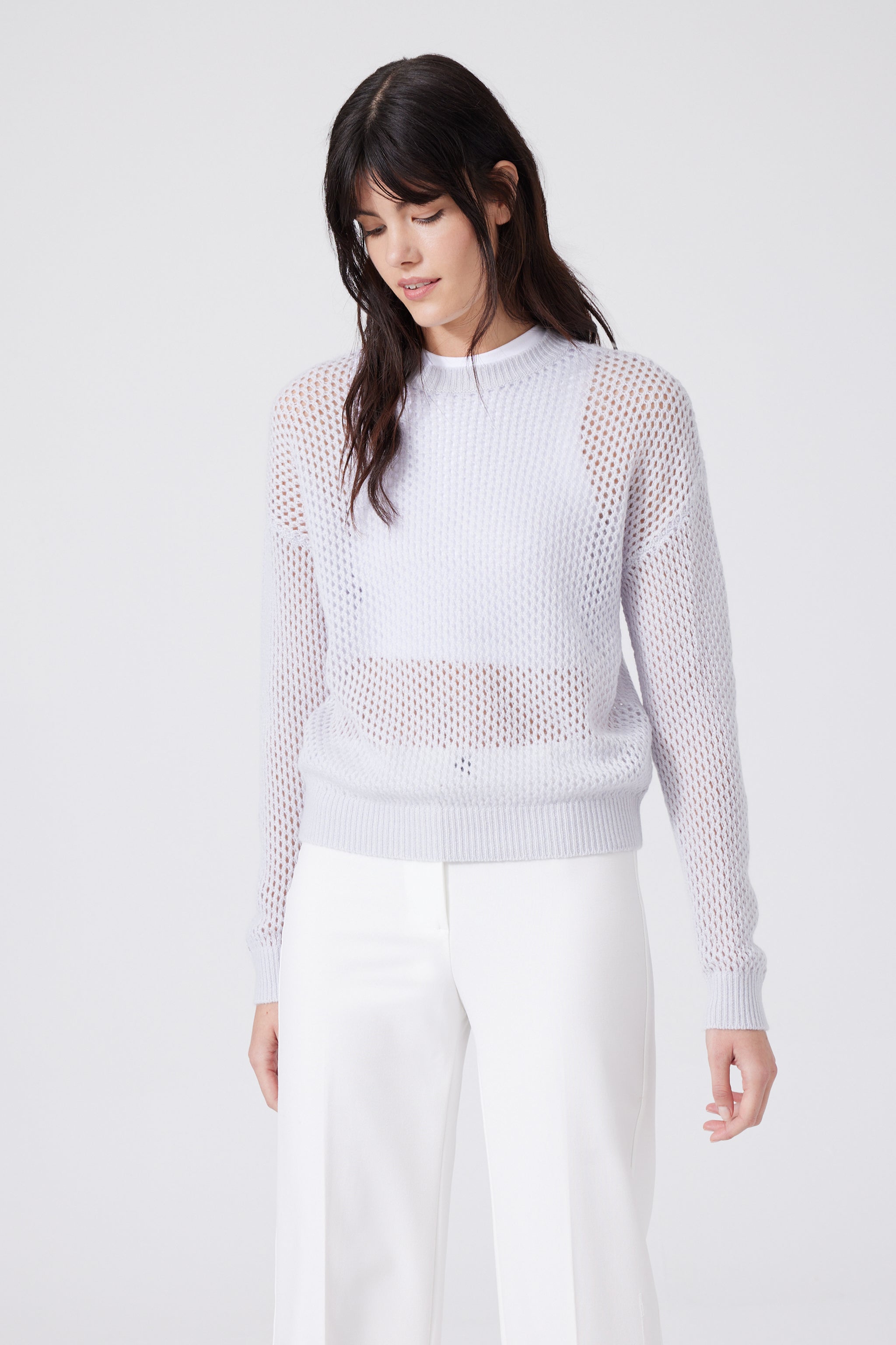 Crochet-Pullover aus Cashmere