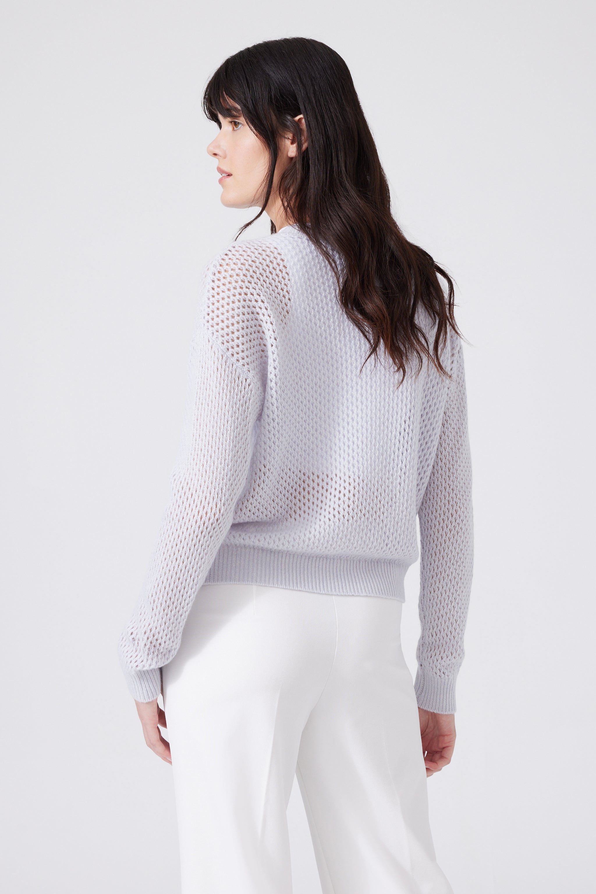 Crochet-Pullover aus Cashmere