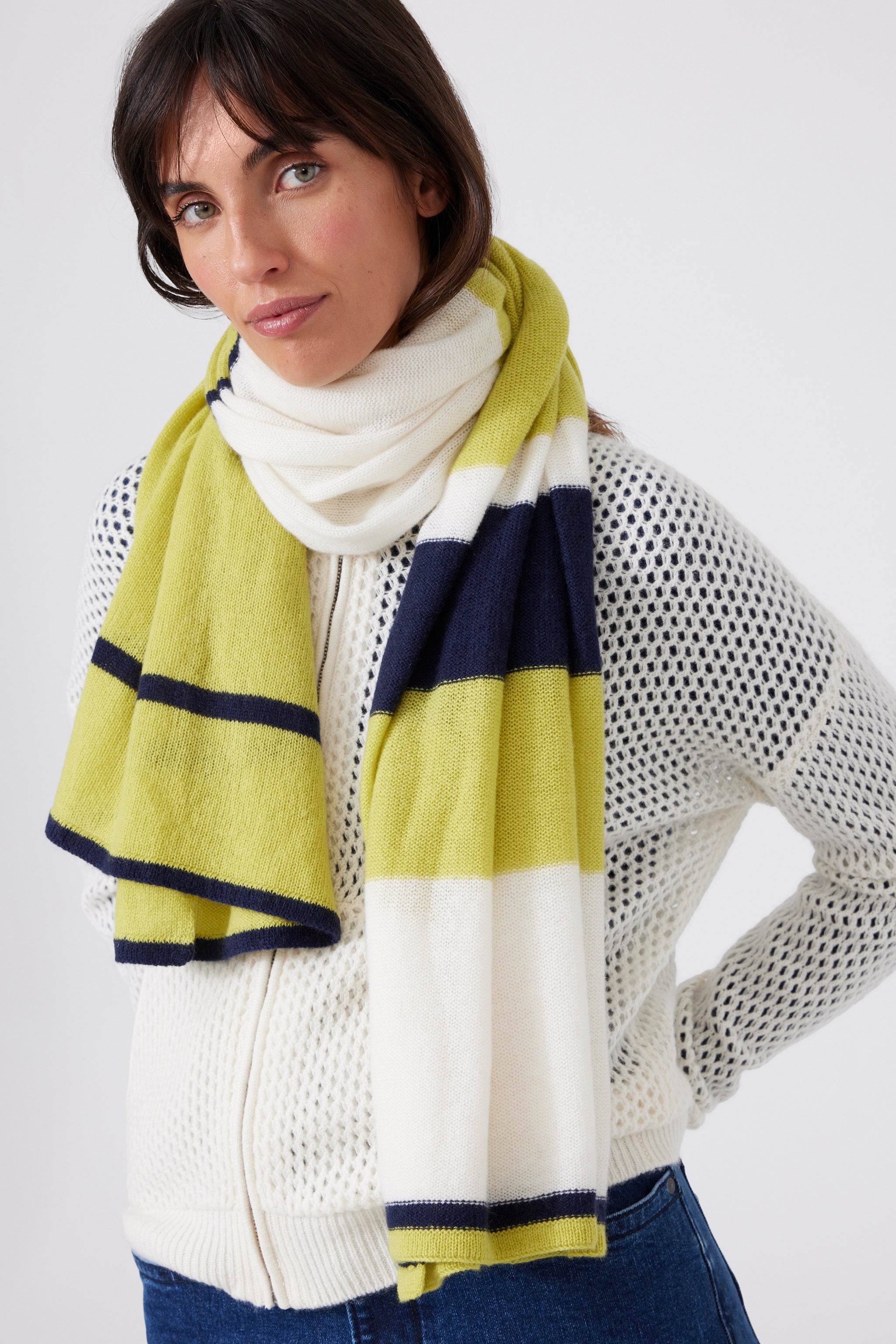 Ultra Light Cashmere striped Scarf