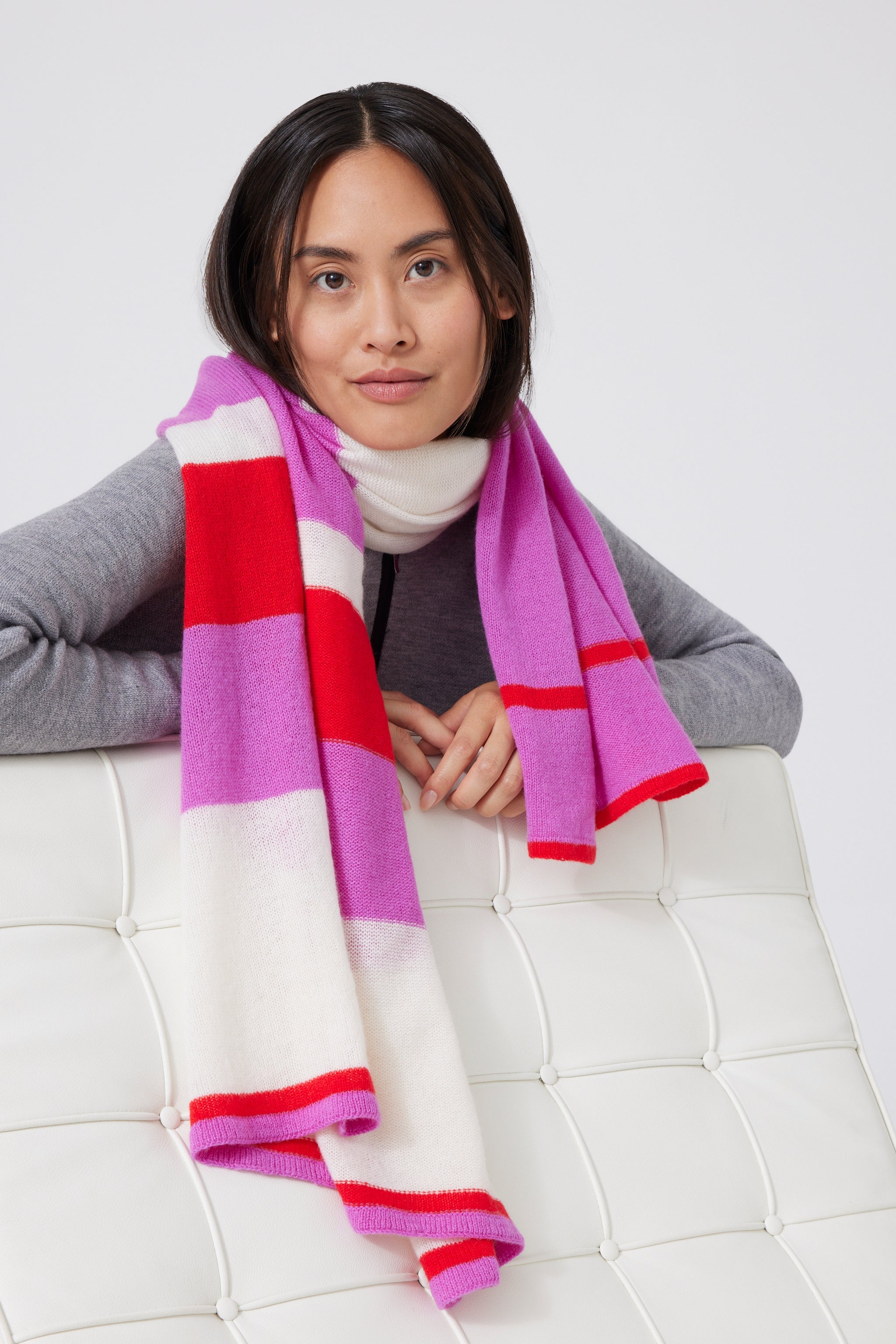 Ultra Light Cashmere striped Scarf