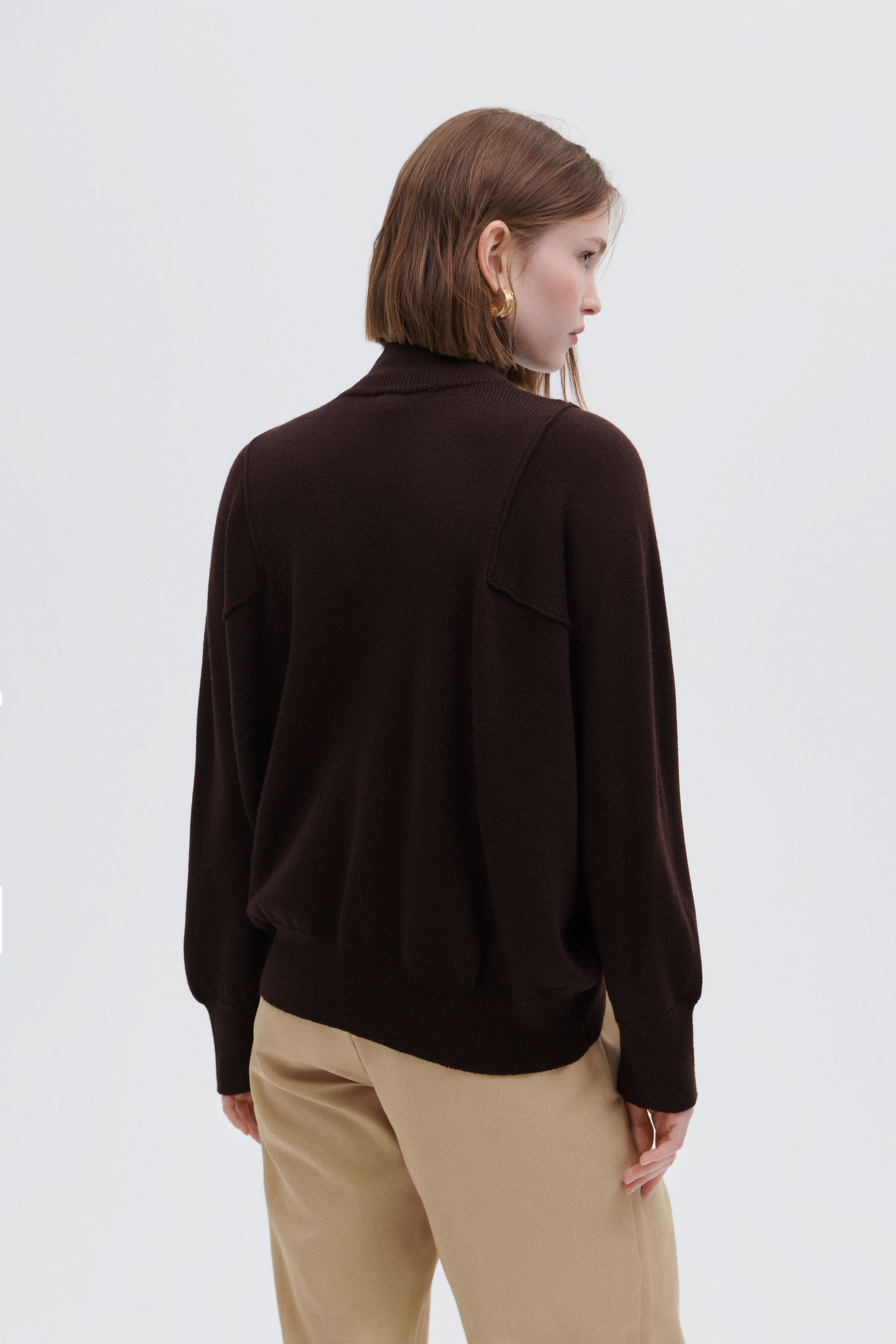 Extra Fine Merino Wool Turtleneck Pullover