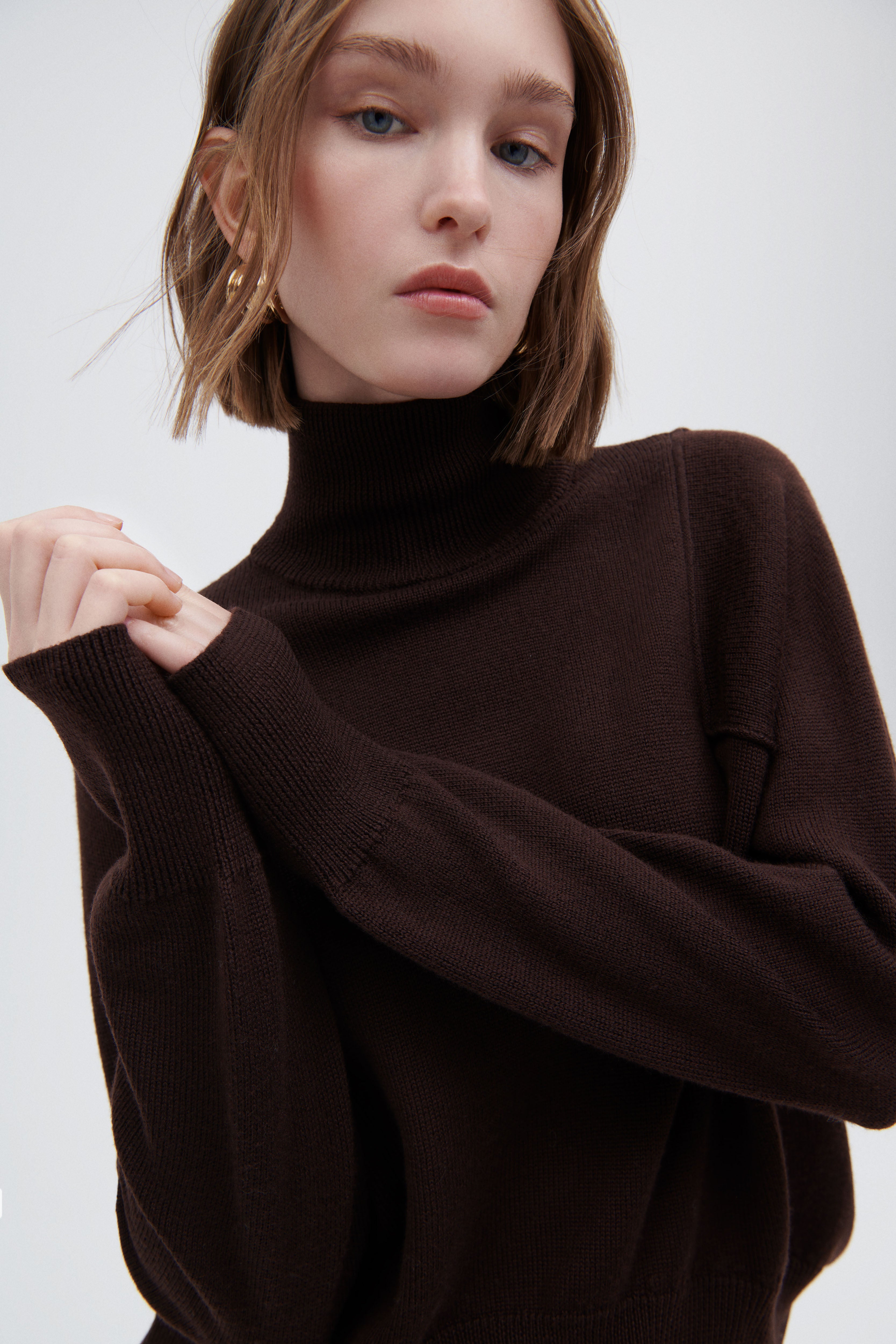 Extra Fine Merino Wool Turtleneck Pullover