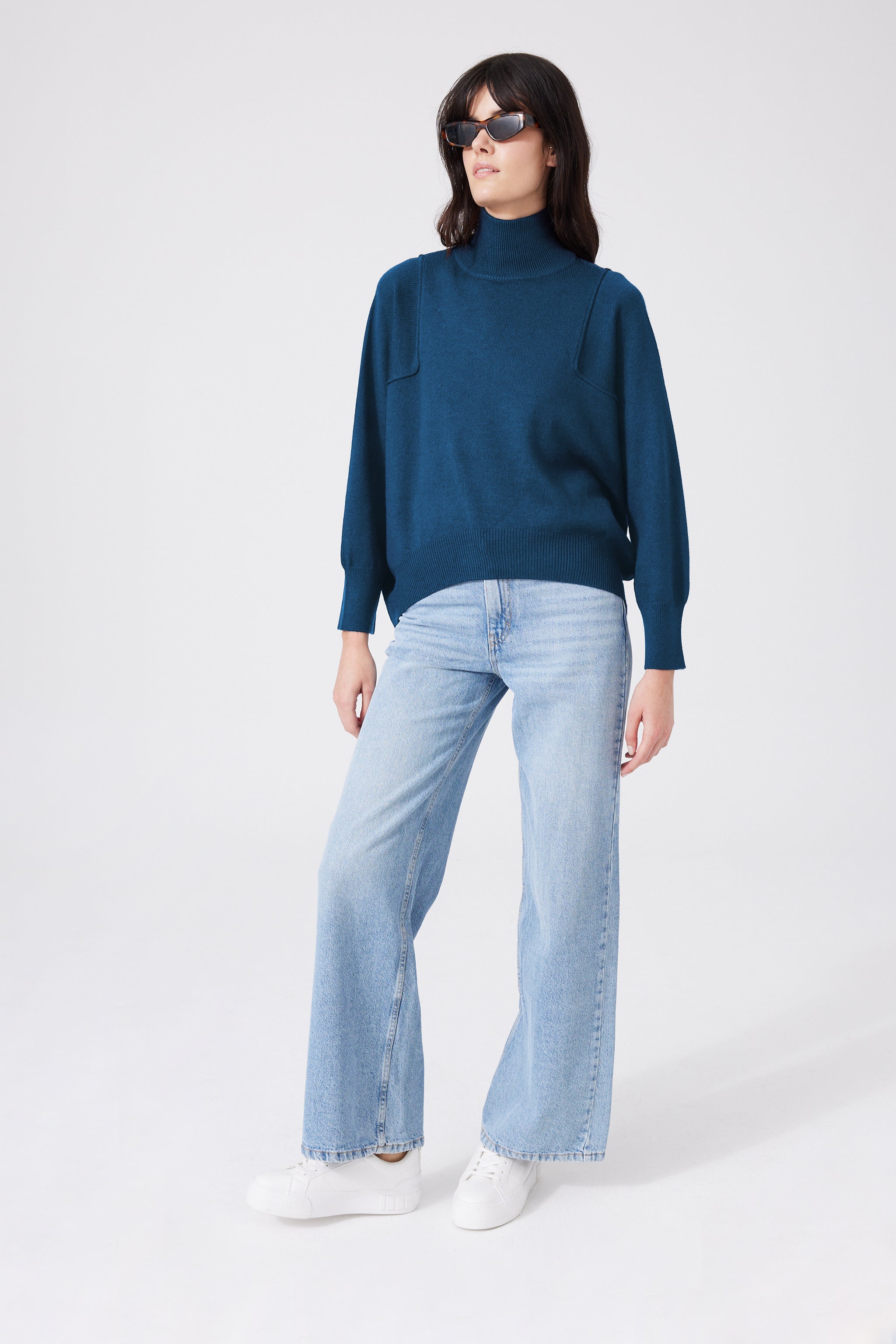 Extra Fine Merino Wool Turtleneck Pullover