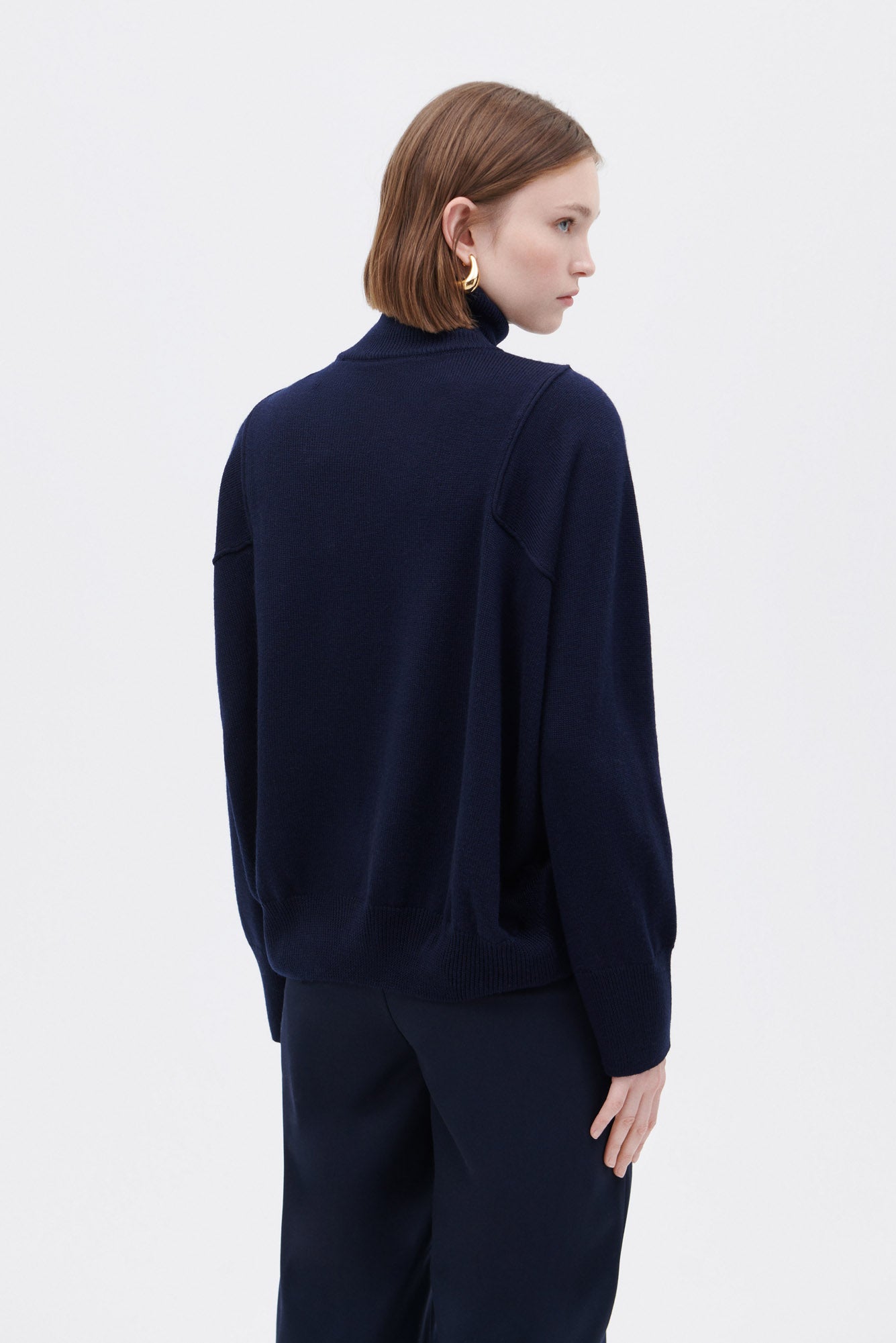 Extra Fine Merino Wool Turtleneck Pullover