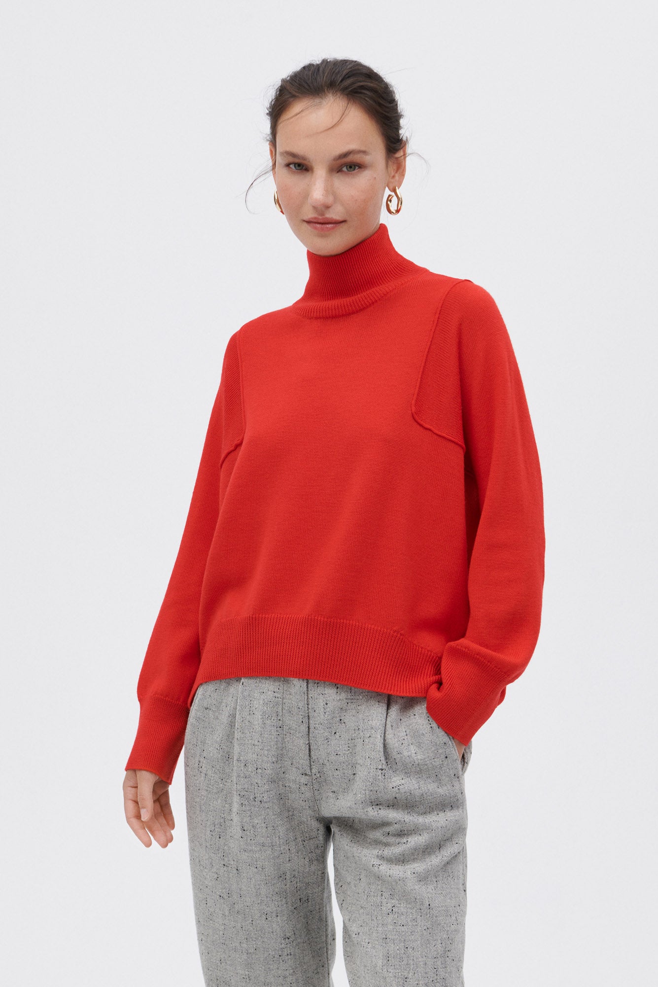 Extra Fine Merino Wool Turtleneck Pullover