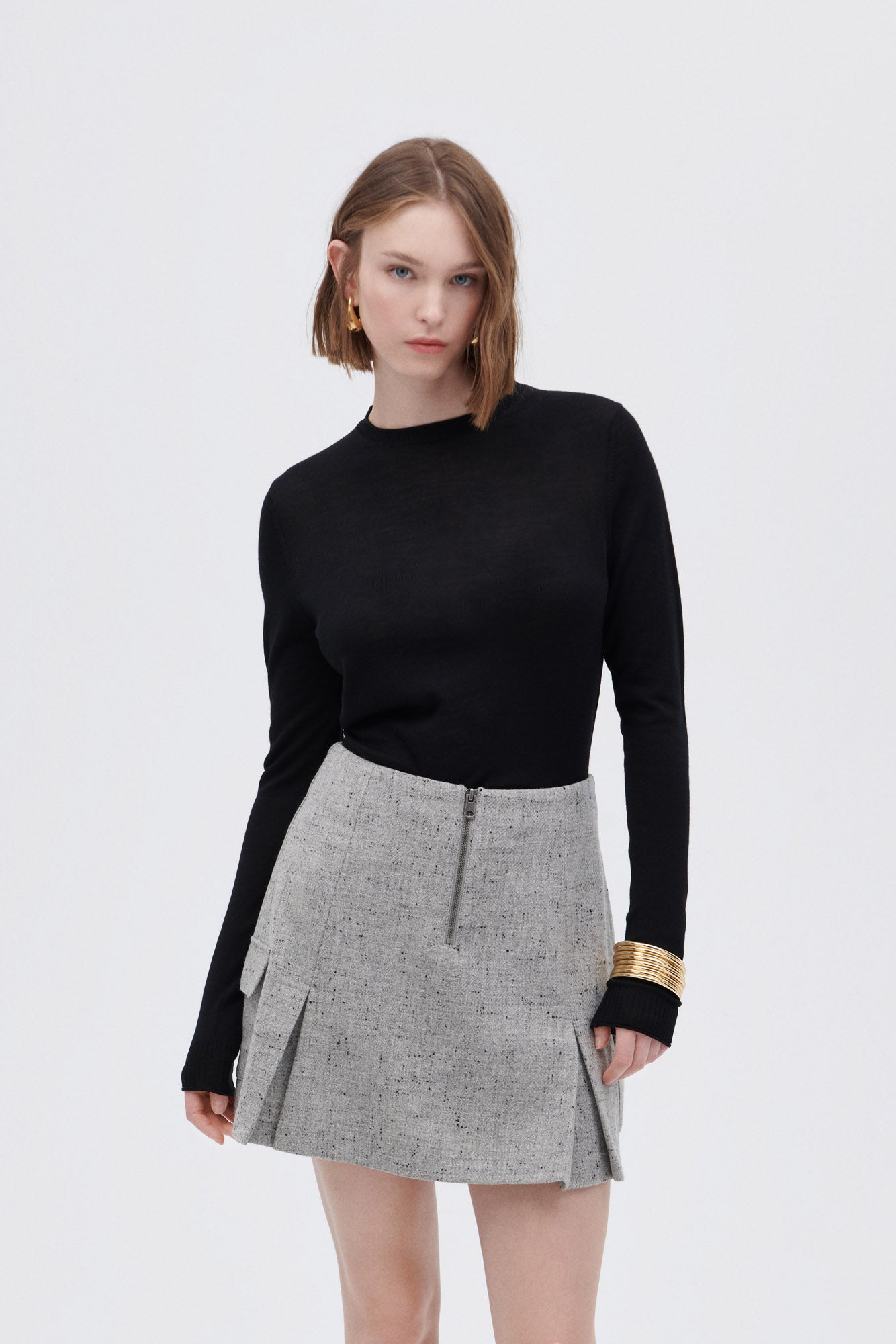 A-line Tweed Skirt