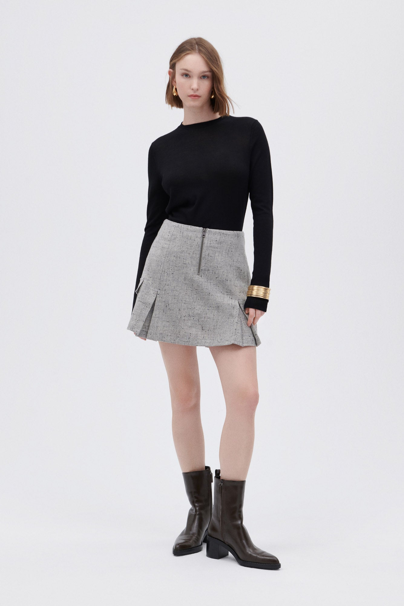 A-line Tweed Skirt