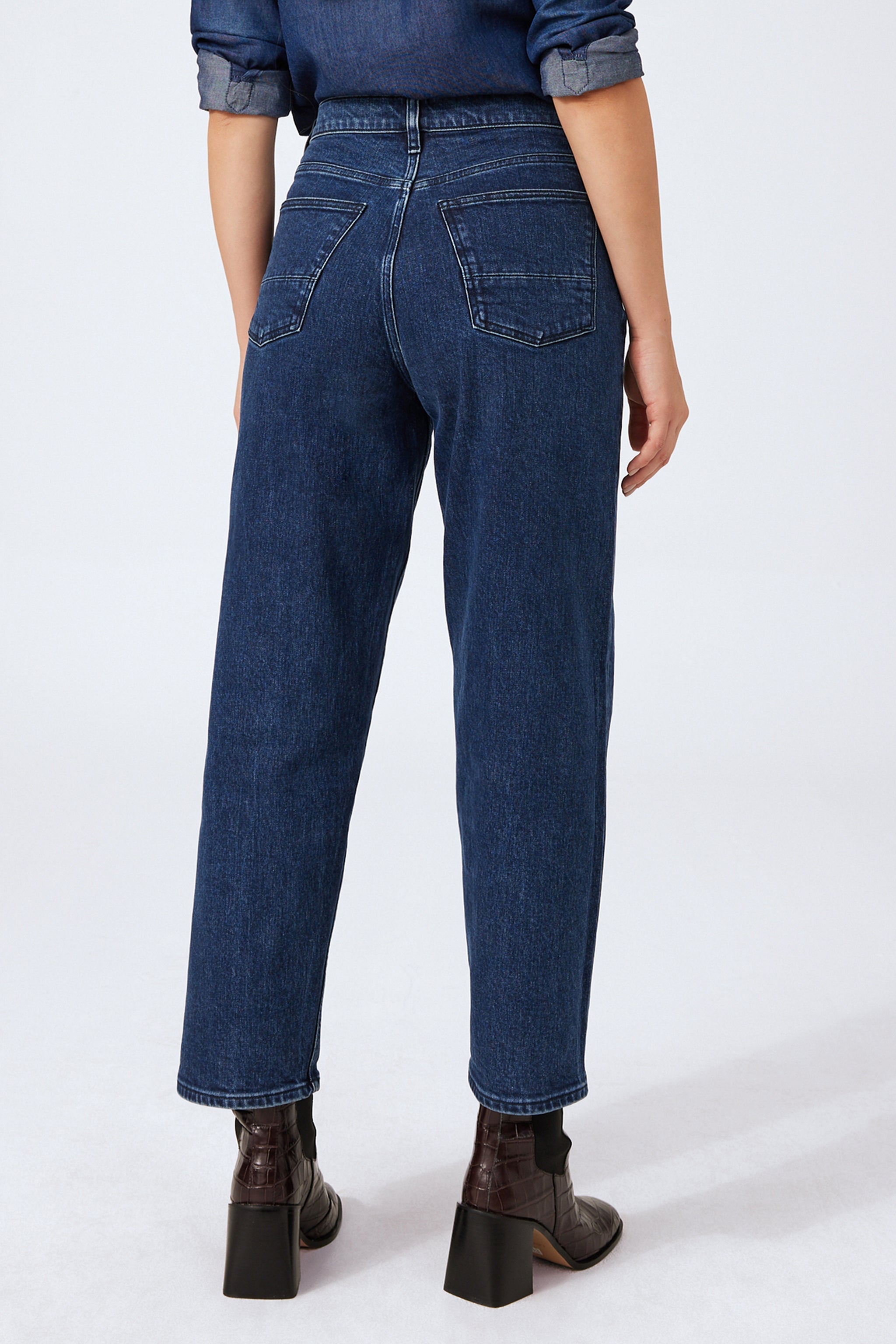 Gekürzte Mom-Jeans