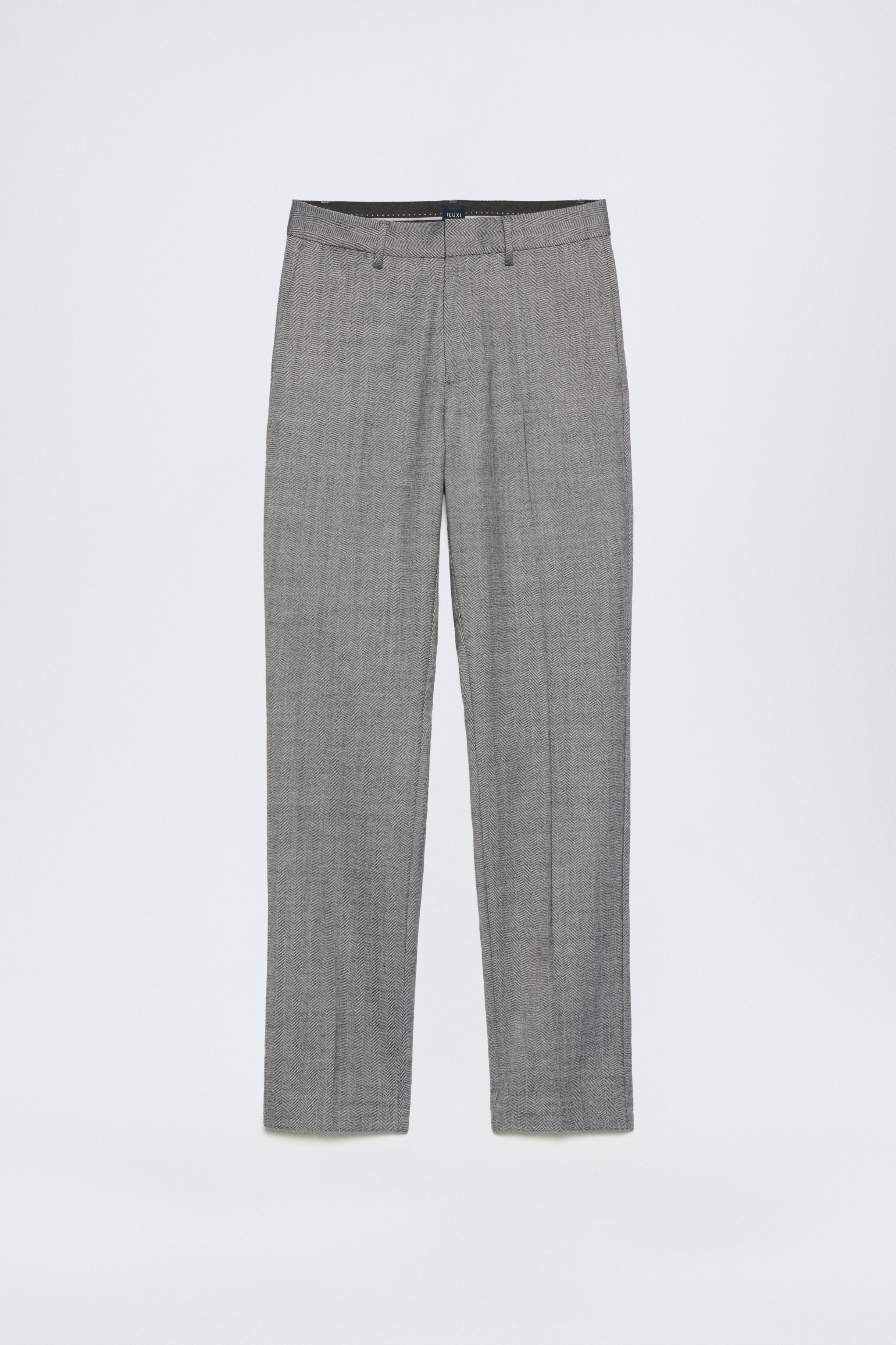 Pants with Herringbone Pattern