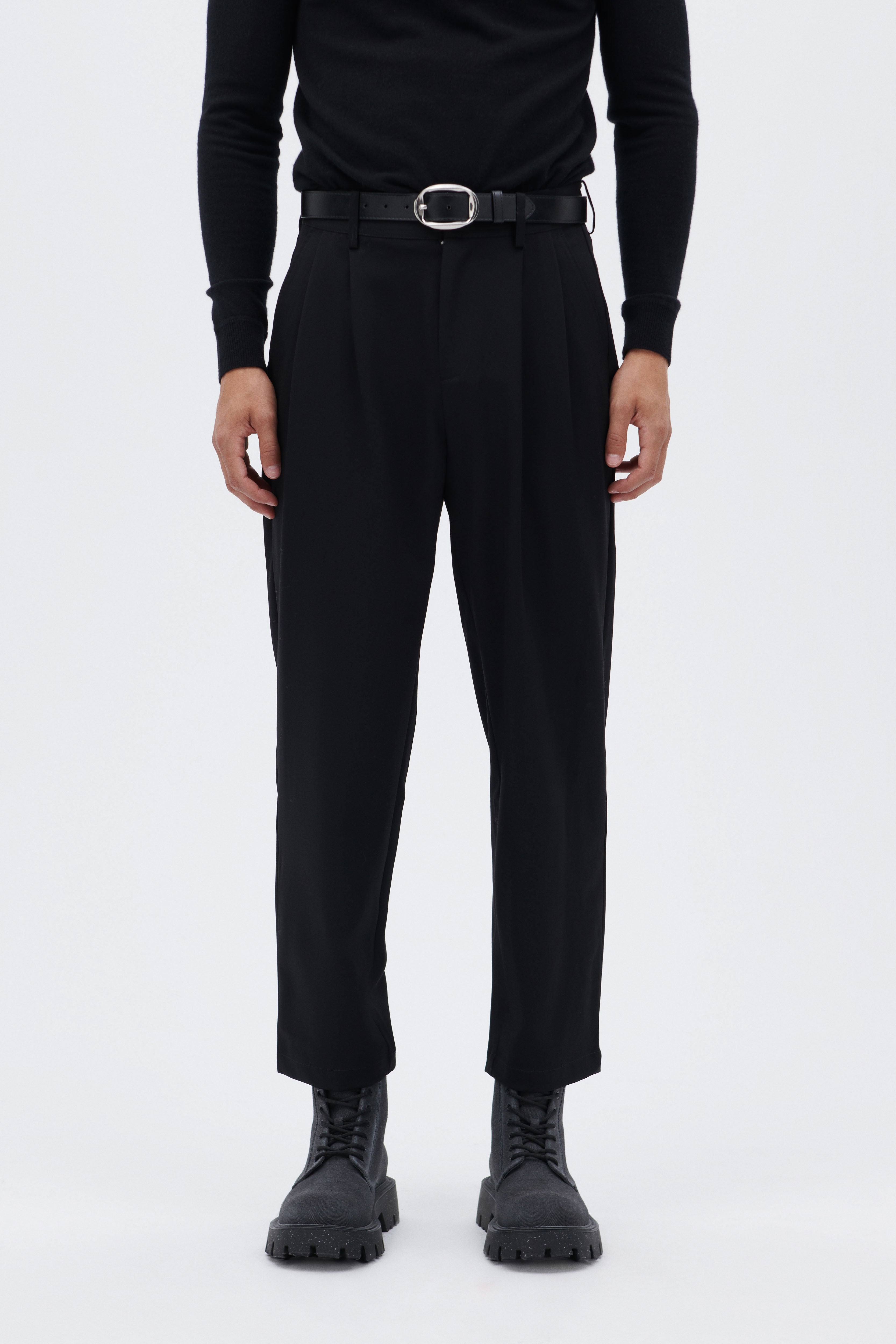 Virgin Wool Trousers with wide legs