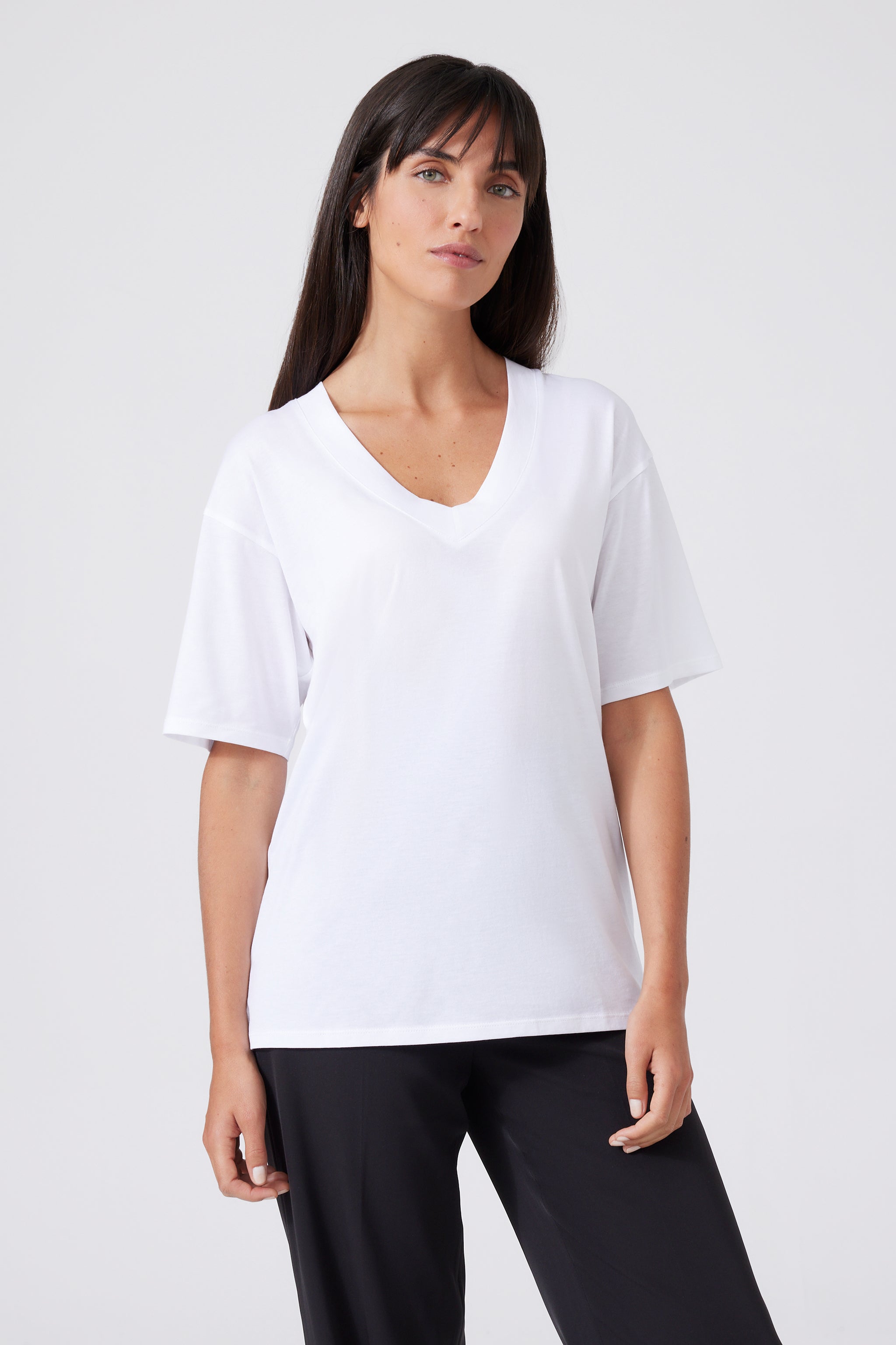 Pima Cotton V-neck T-Shirt 