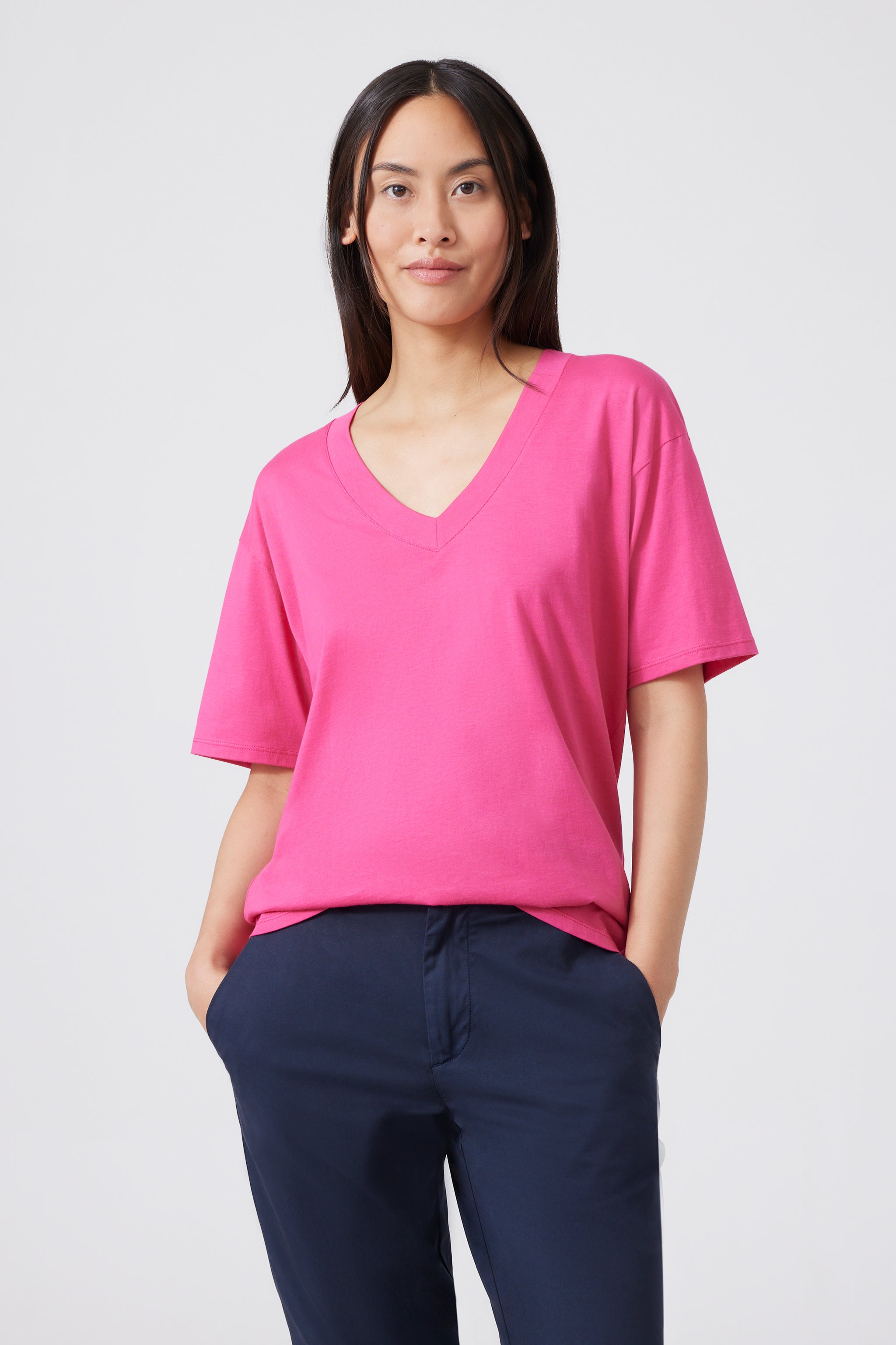 Pima Cotton V-neck T-Shirt 