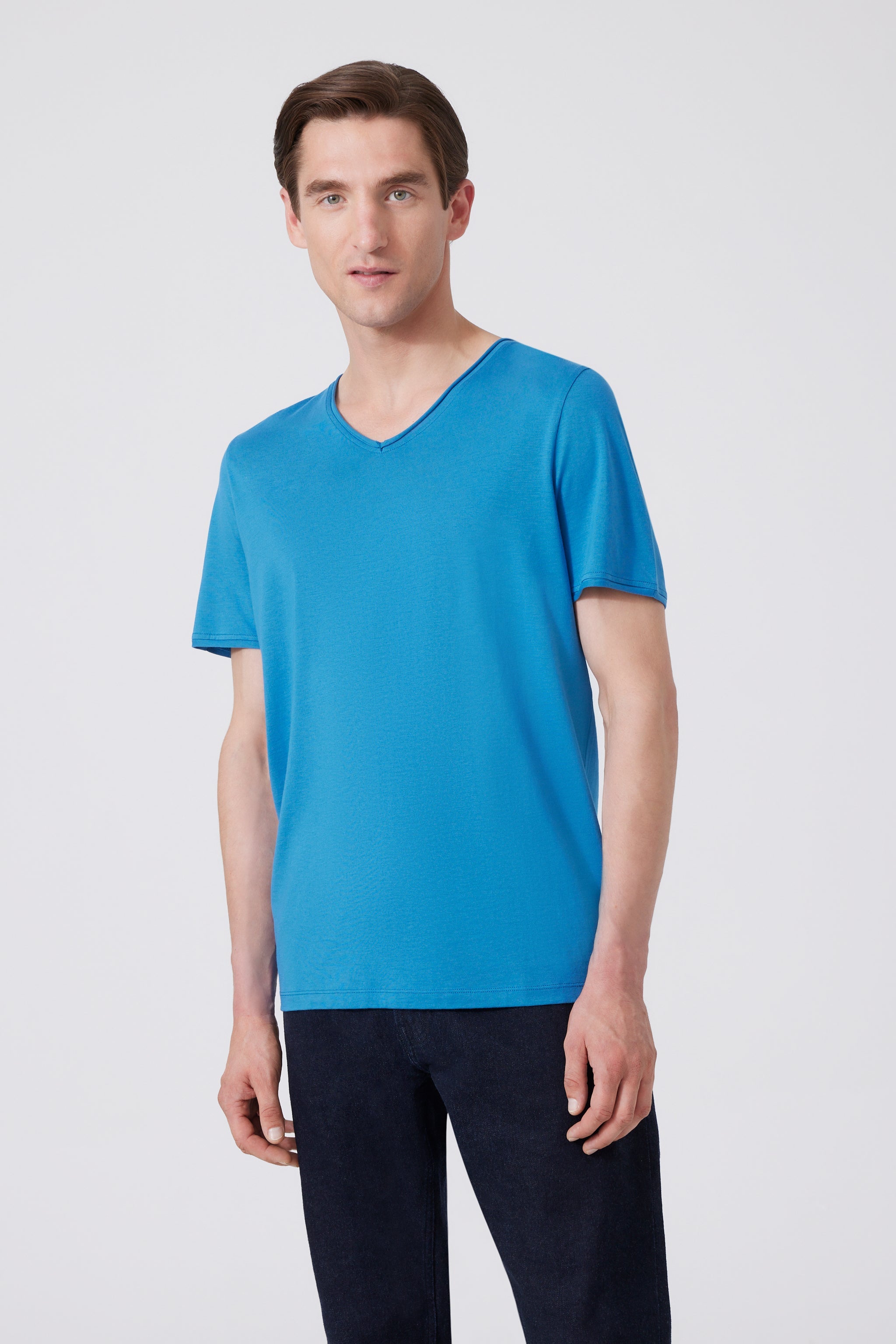 Pima Cotton V-neck T-Shirt 