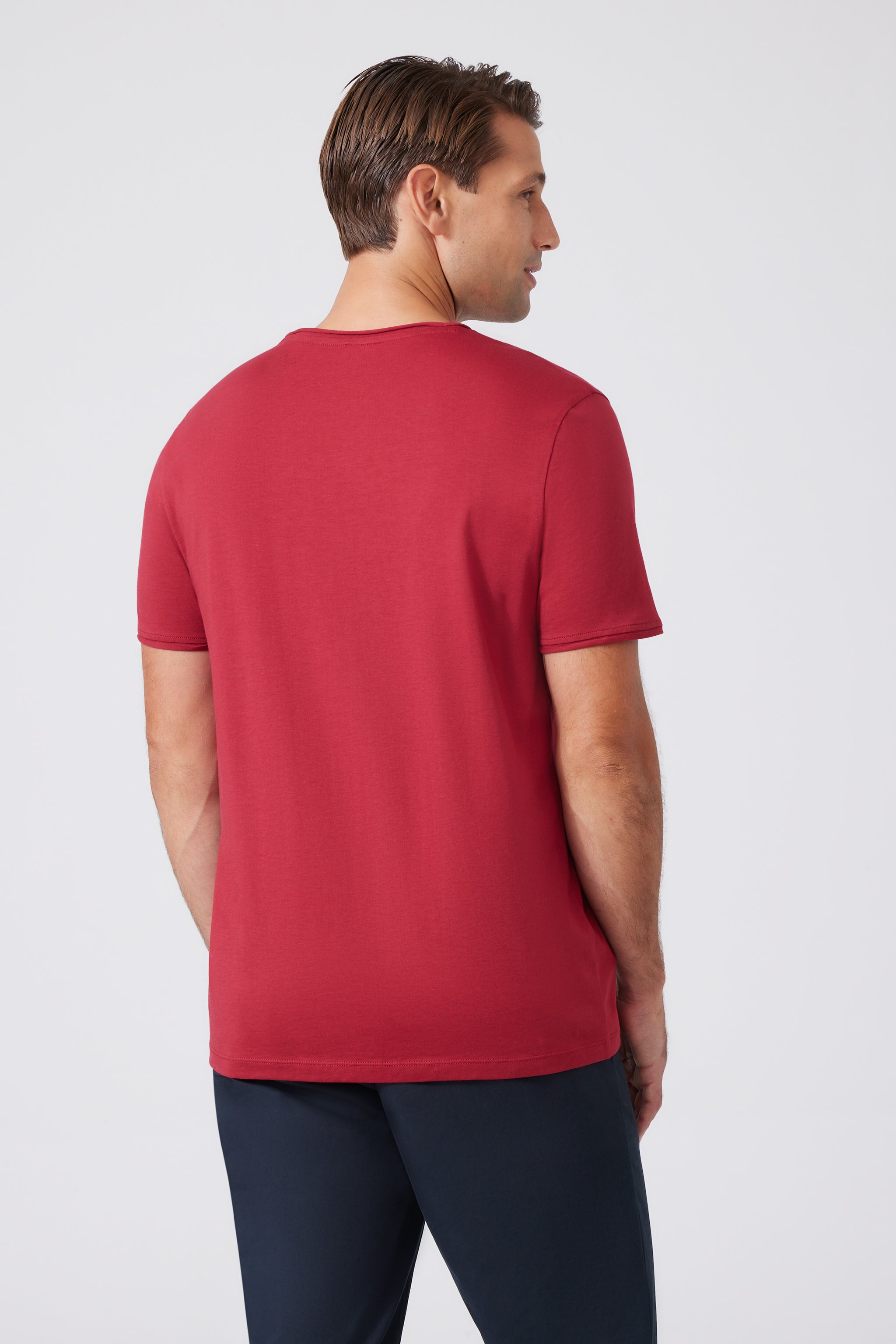 Pima Cotton V-neck T-Shirt 