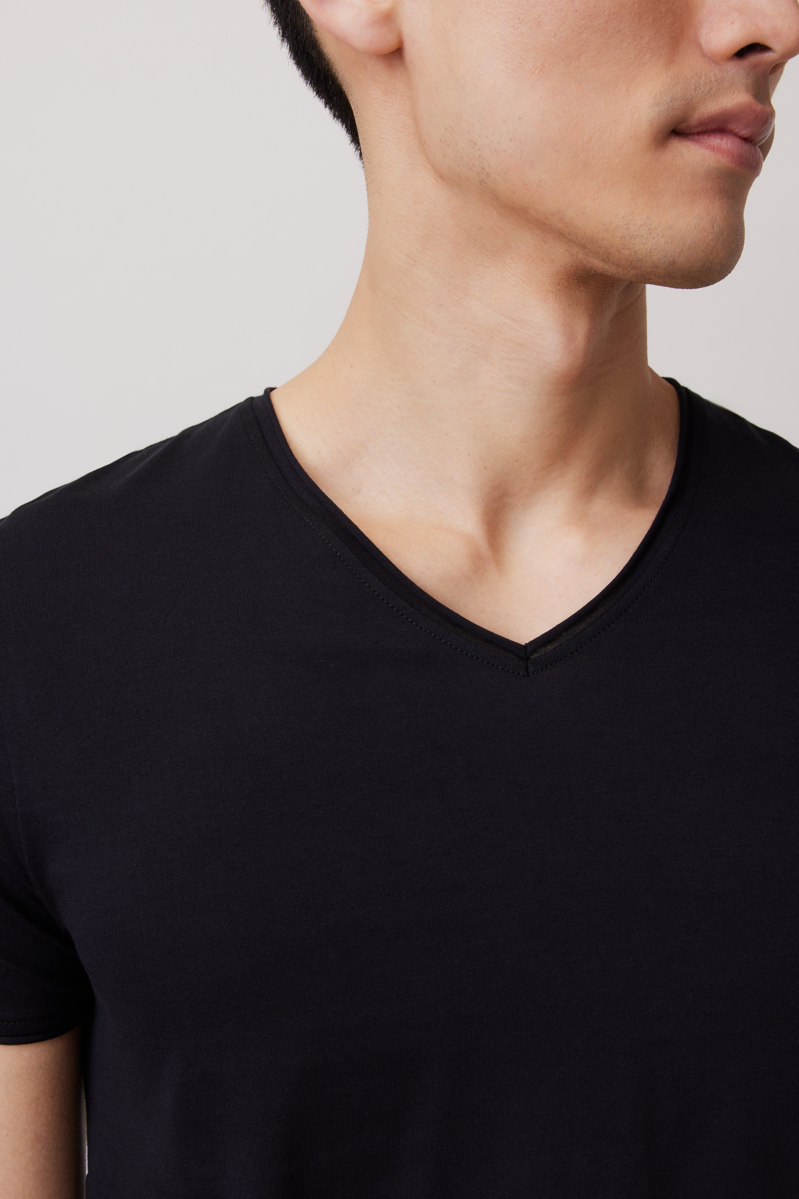 Pima Cotton V-neck T-Shirt 