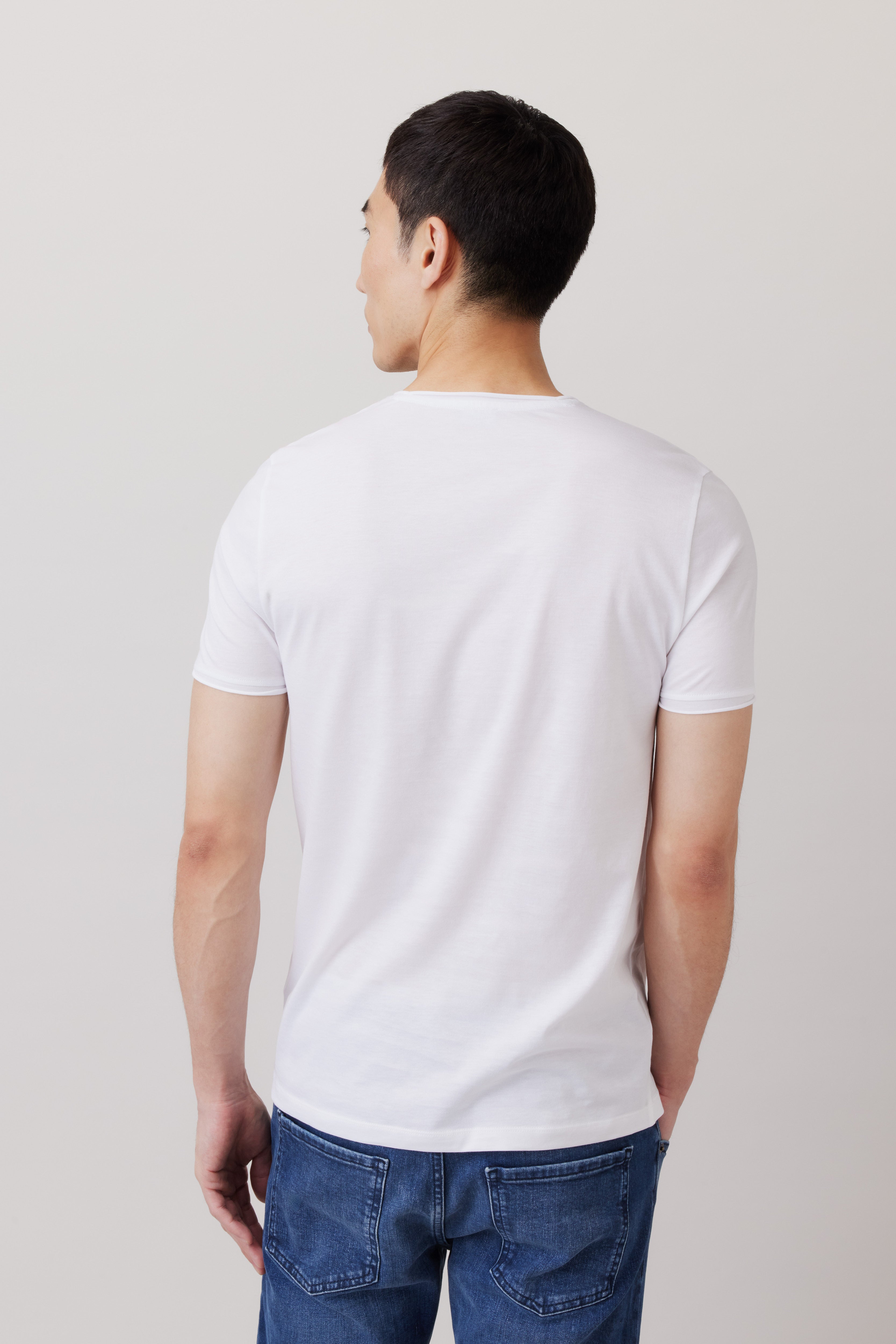 Pima Cotton V-neck T-Shirt 