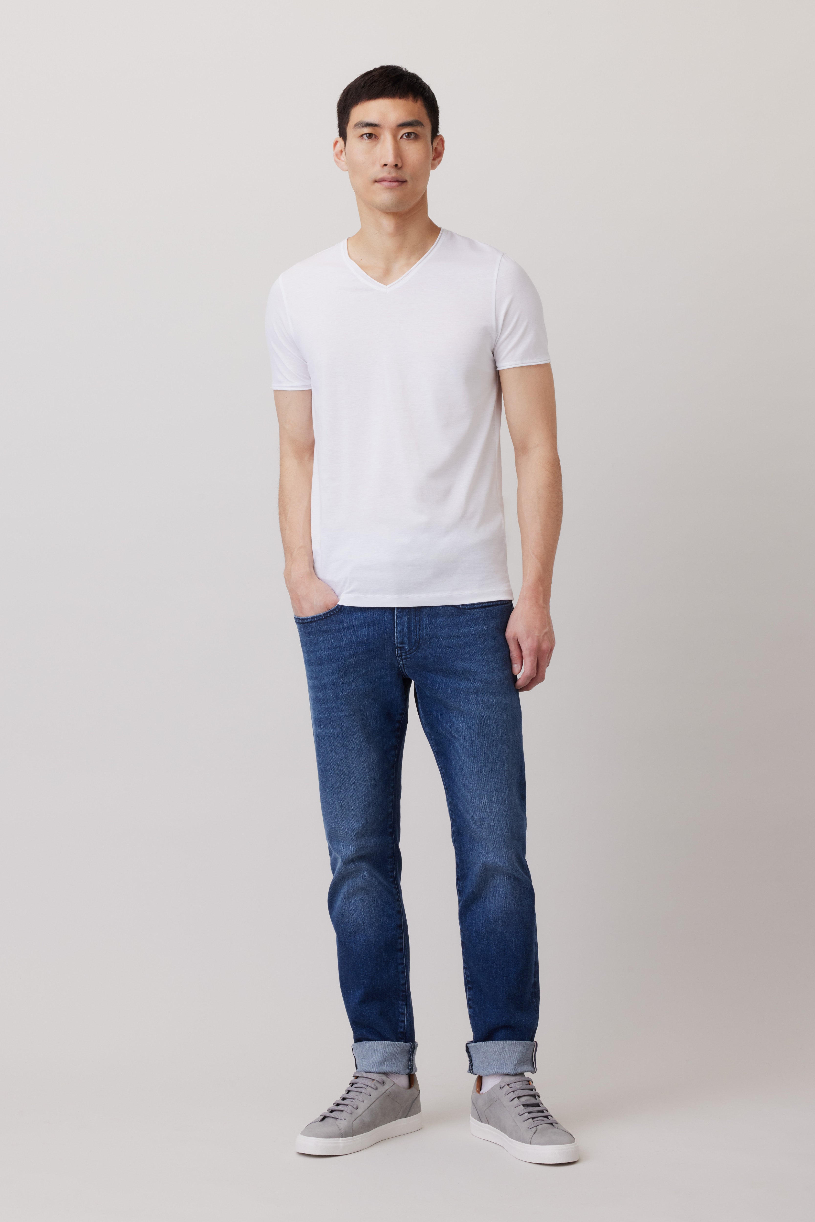 Pima Cotton V-neck T-Shirt 