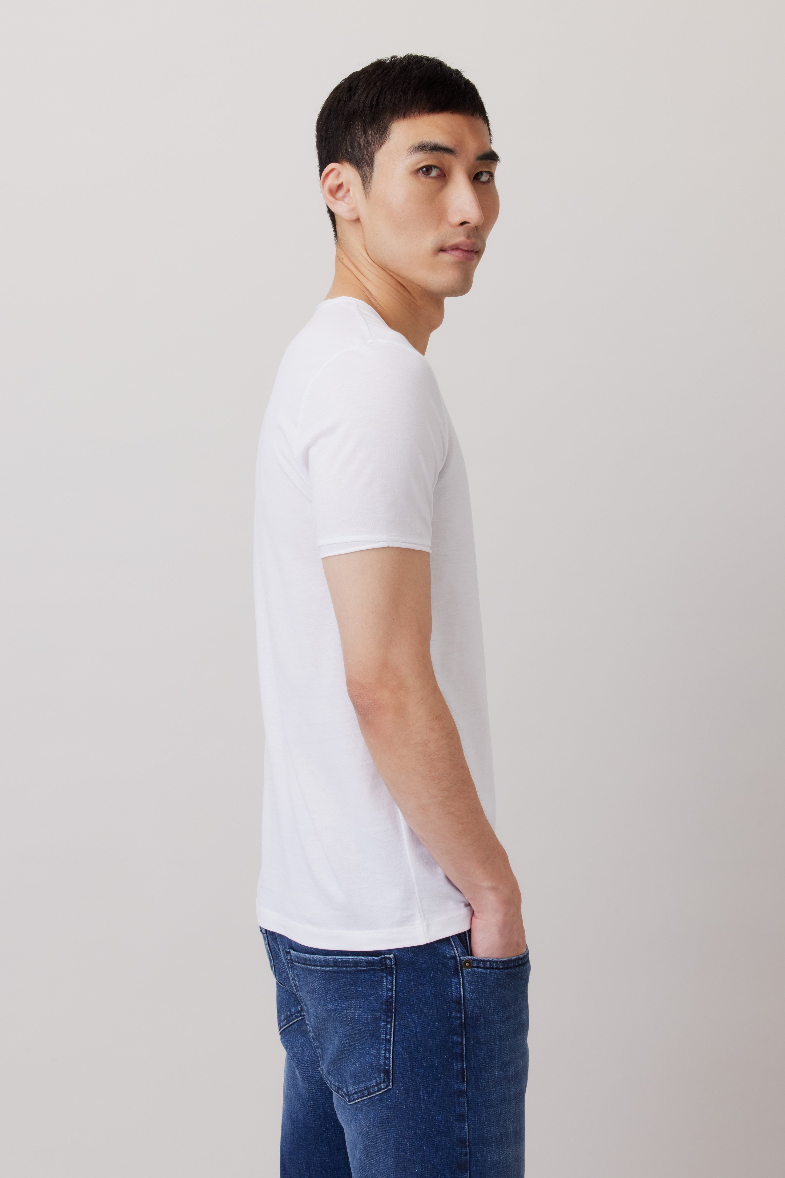 Pima Cotton V-neck T-Shirt 