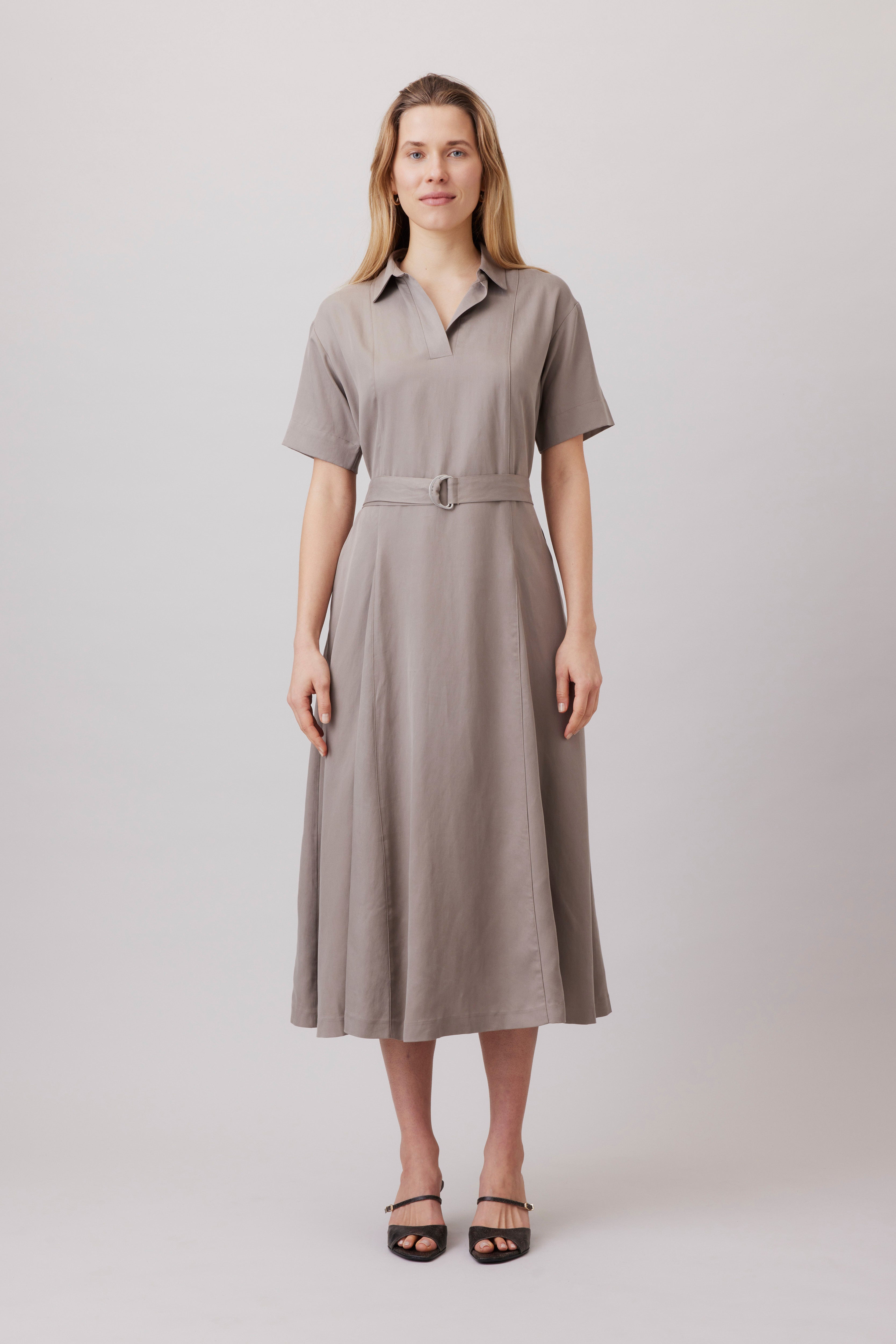 Polo Dress with D-ring Belt