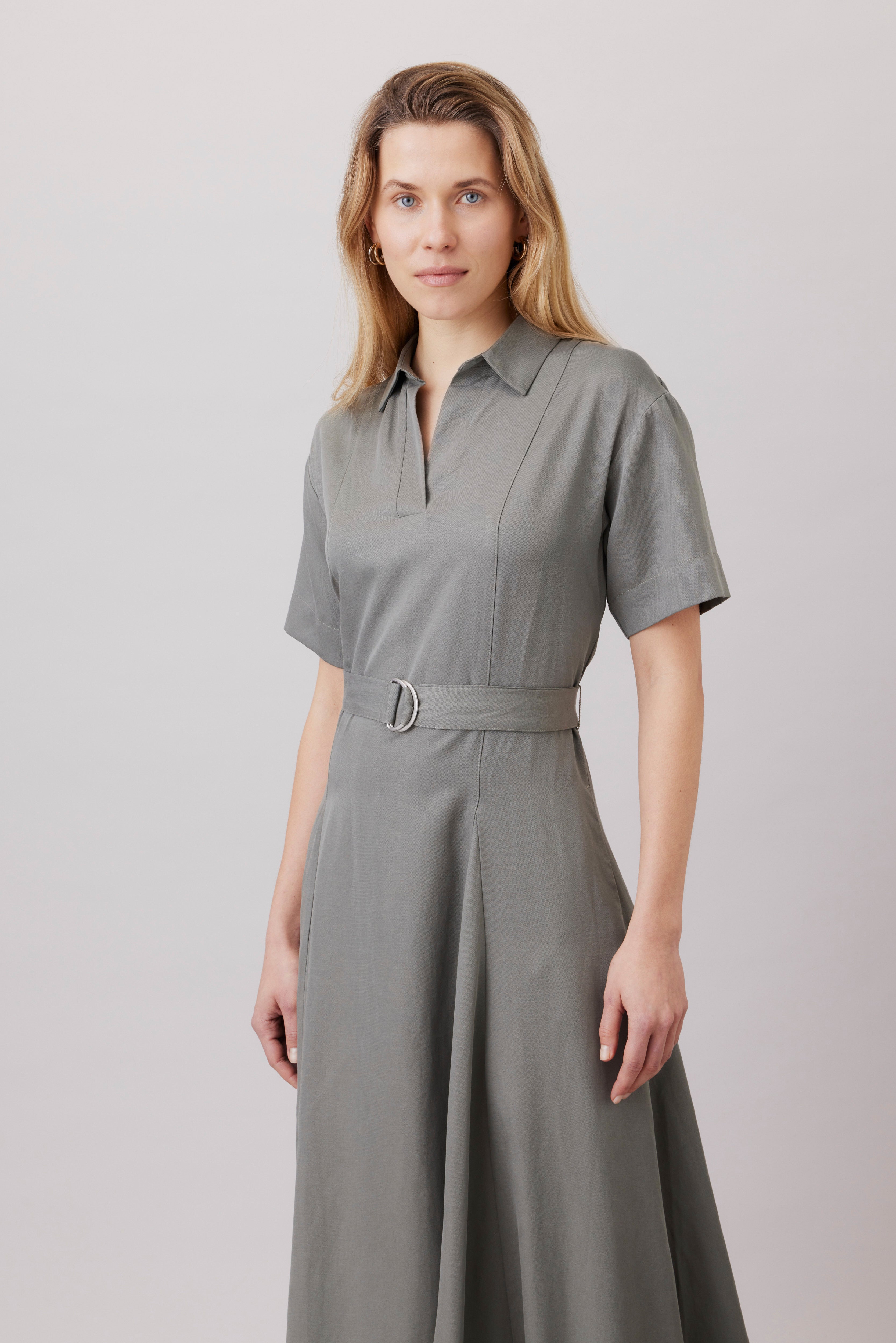 Polo Dress with D-ring Belt