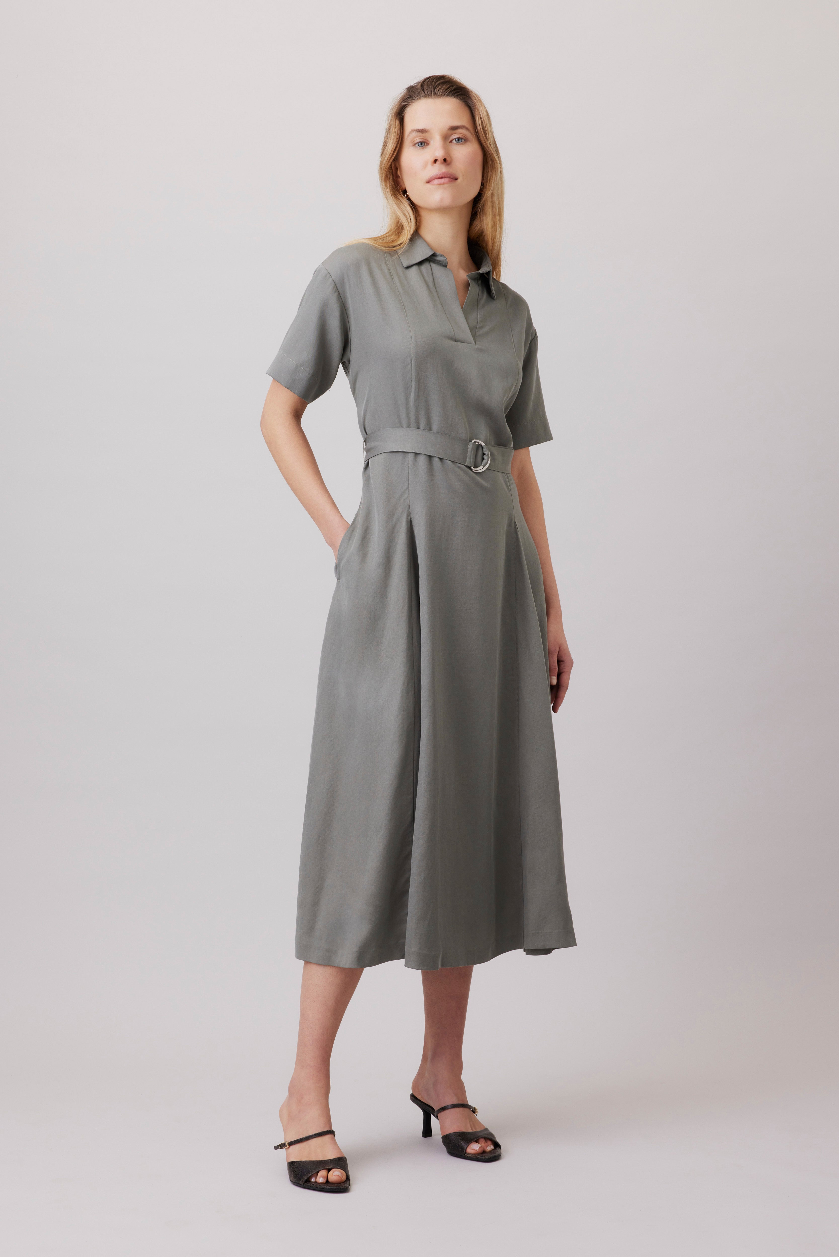 Polo Dress with D-ring Belt