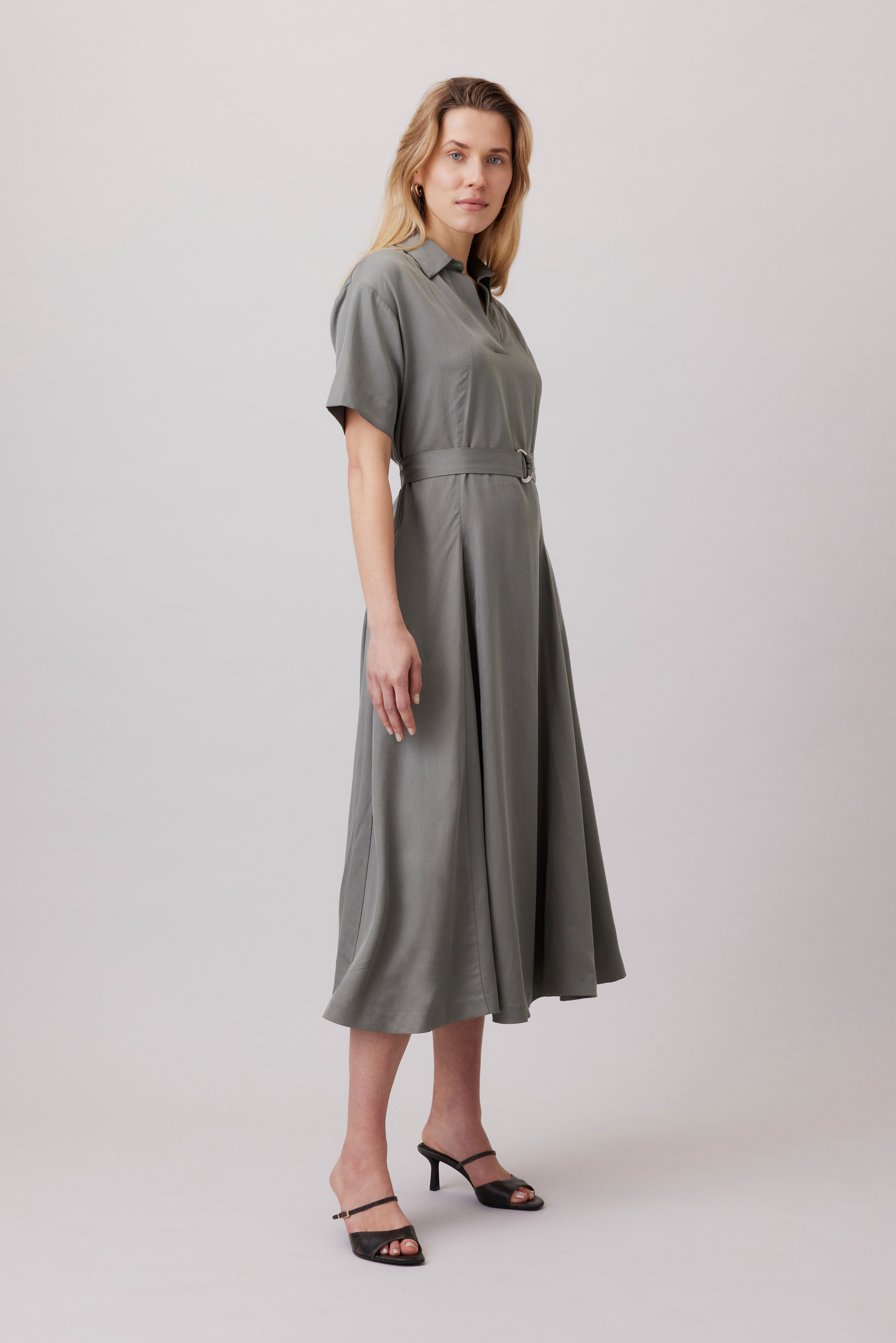 Polo Dress with D-ring Belt