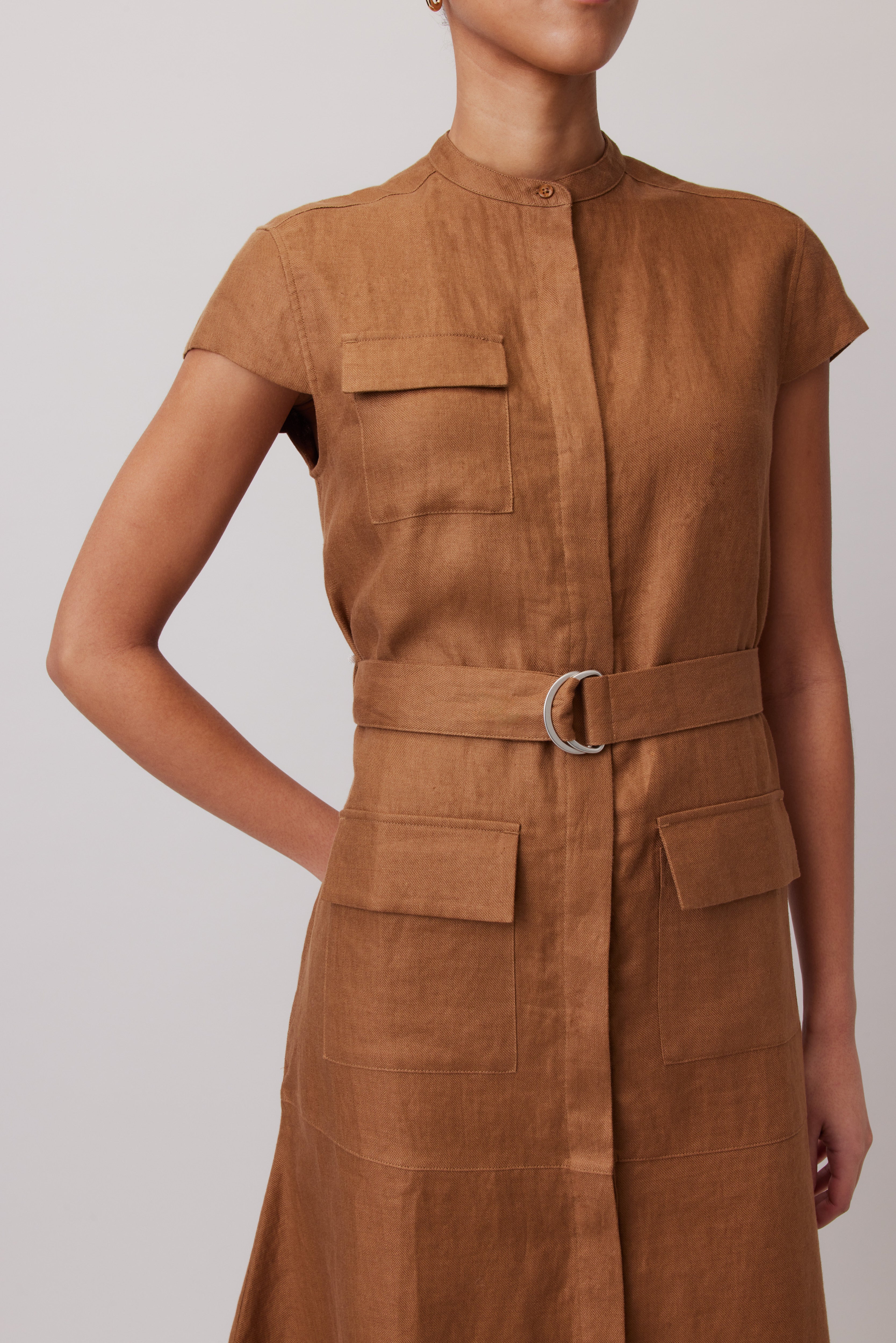 Utility Linen Dress