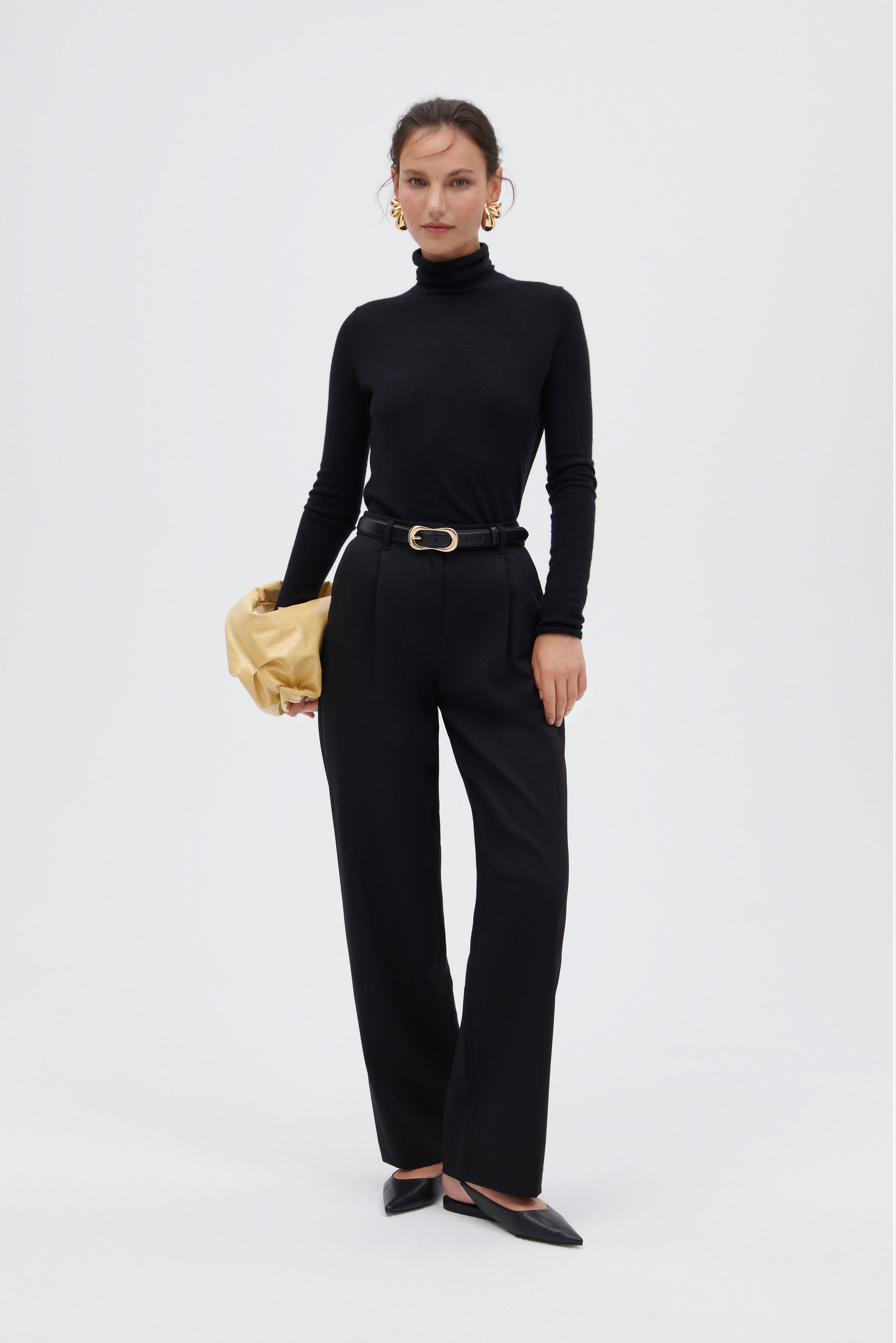 Turtleneck Sweater in Virgin Wool and Cashmere