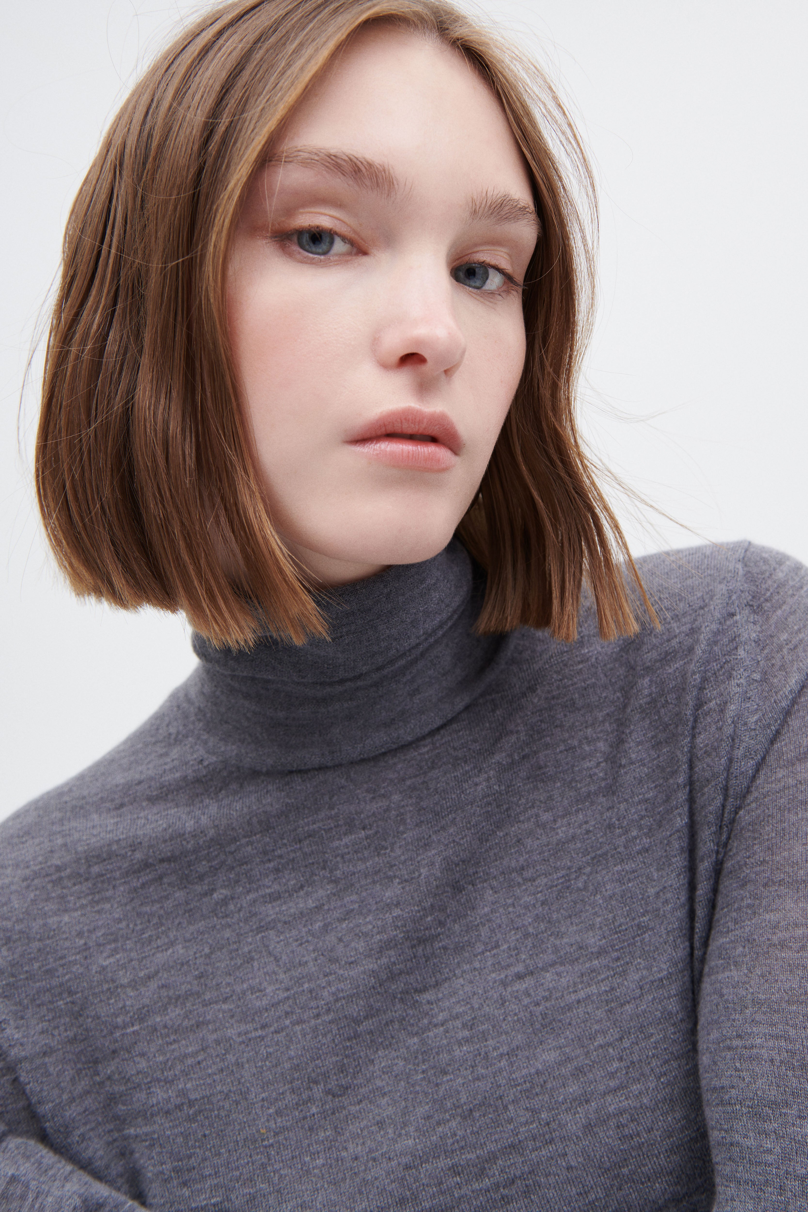 Turtleneck Sweater in Virgin Wool and Cashmere