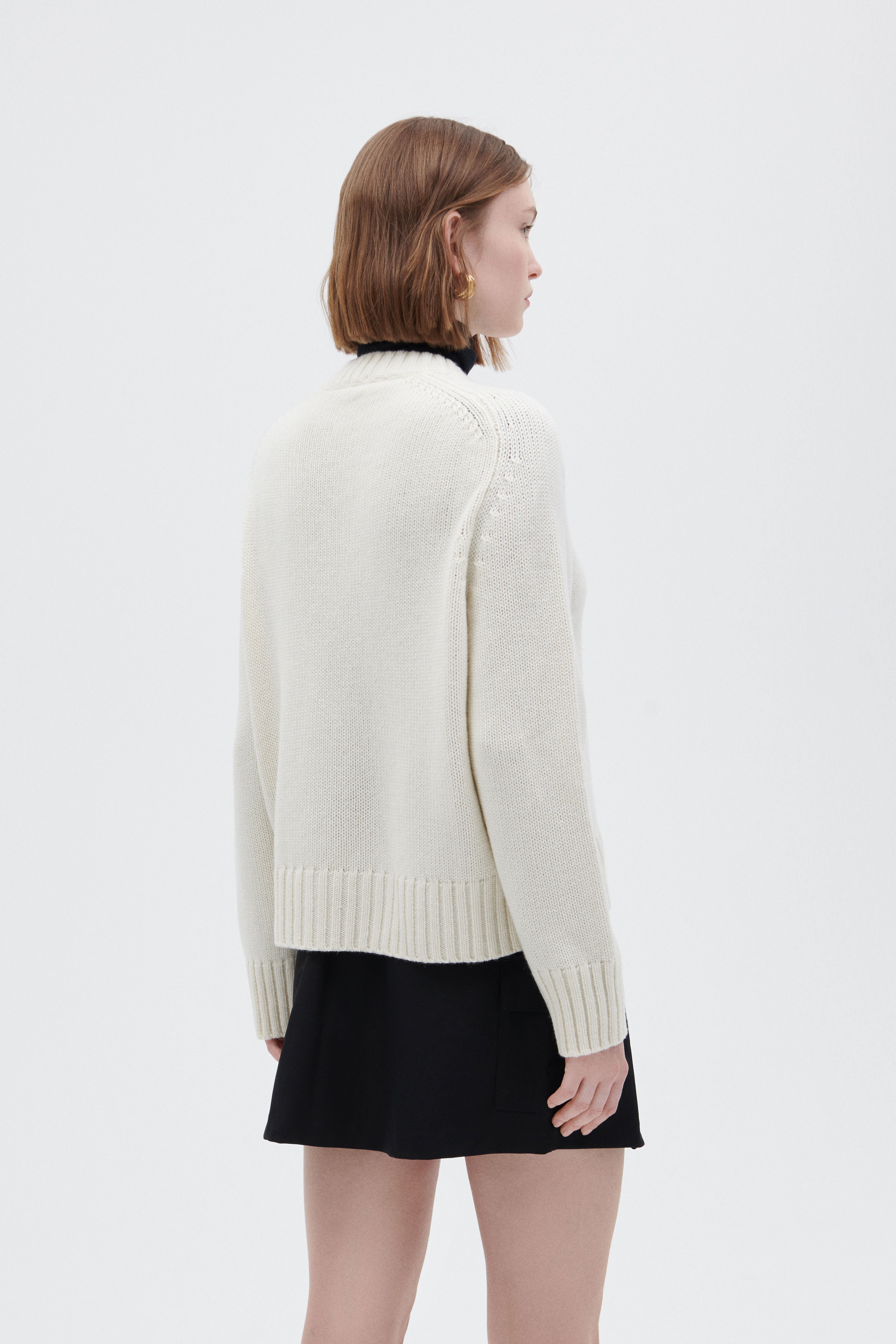 Knitted Sweater in Virgin Wool and Cashmere