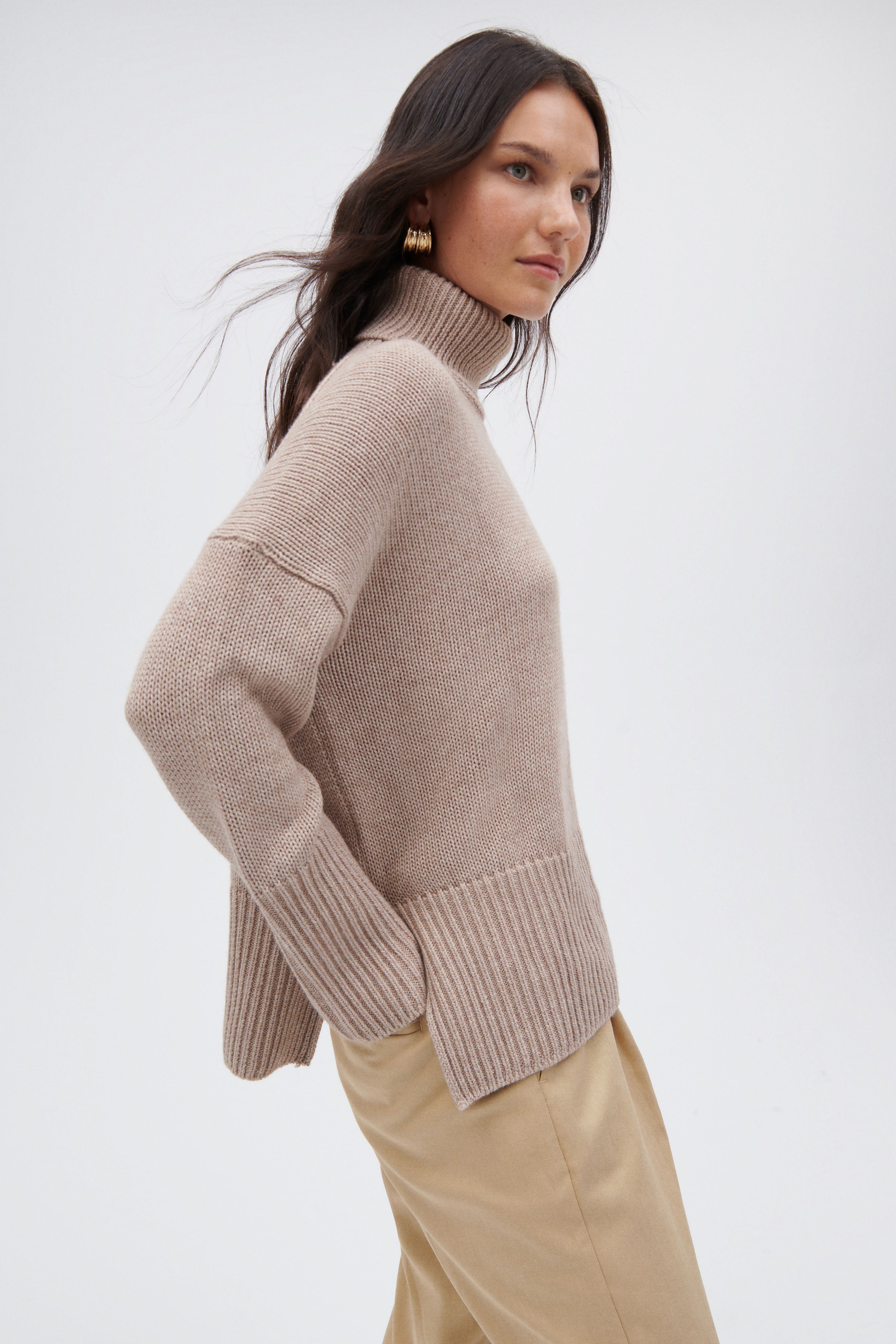 Merino Wool Turtleneck Sweater