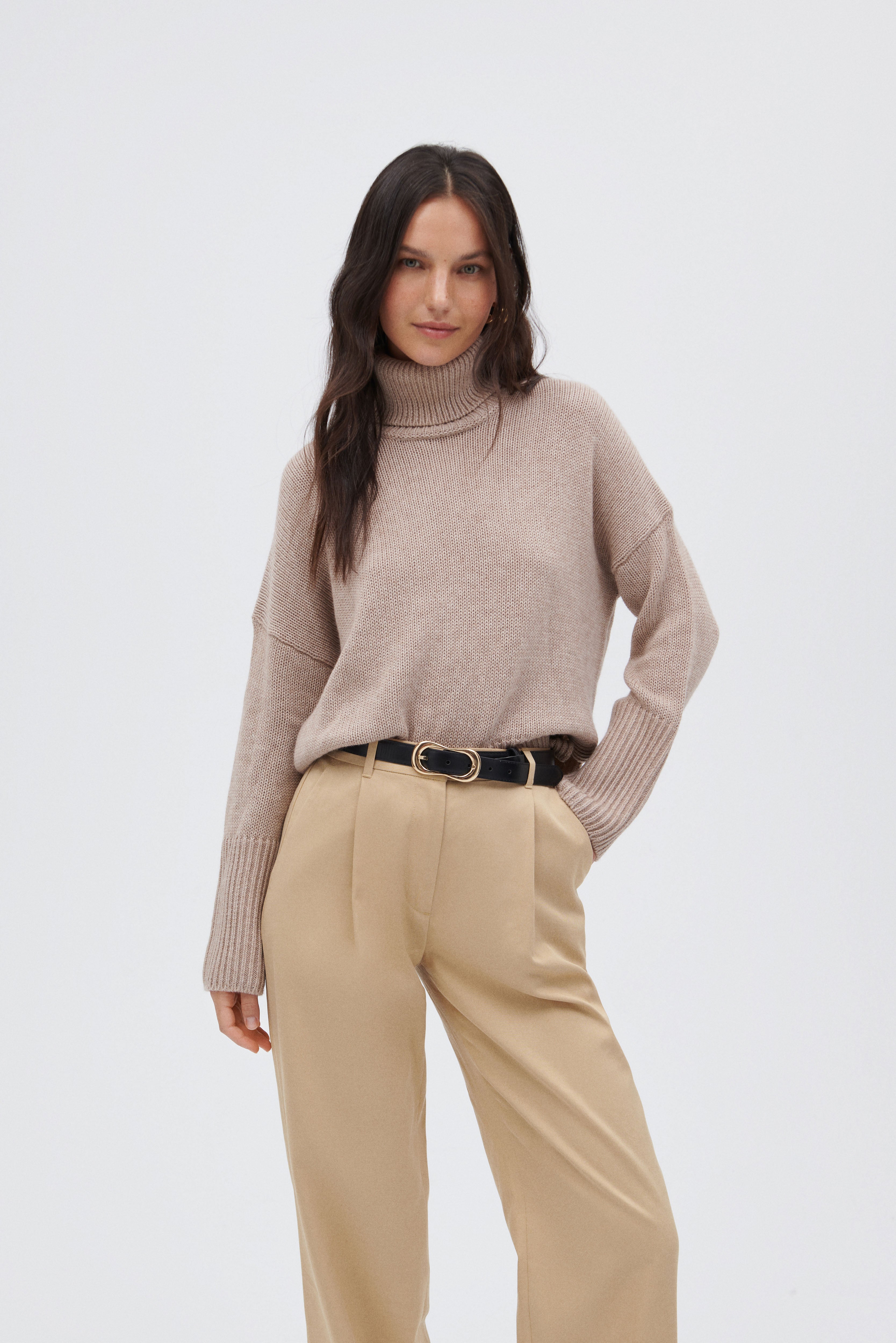 Merino Wool Turtleneck Sweater