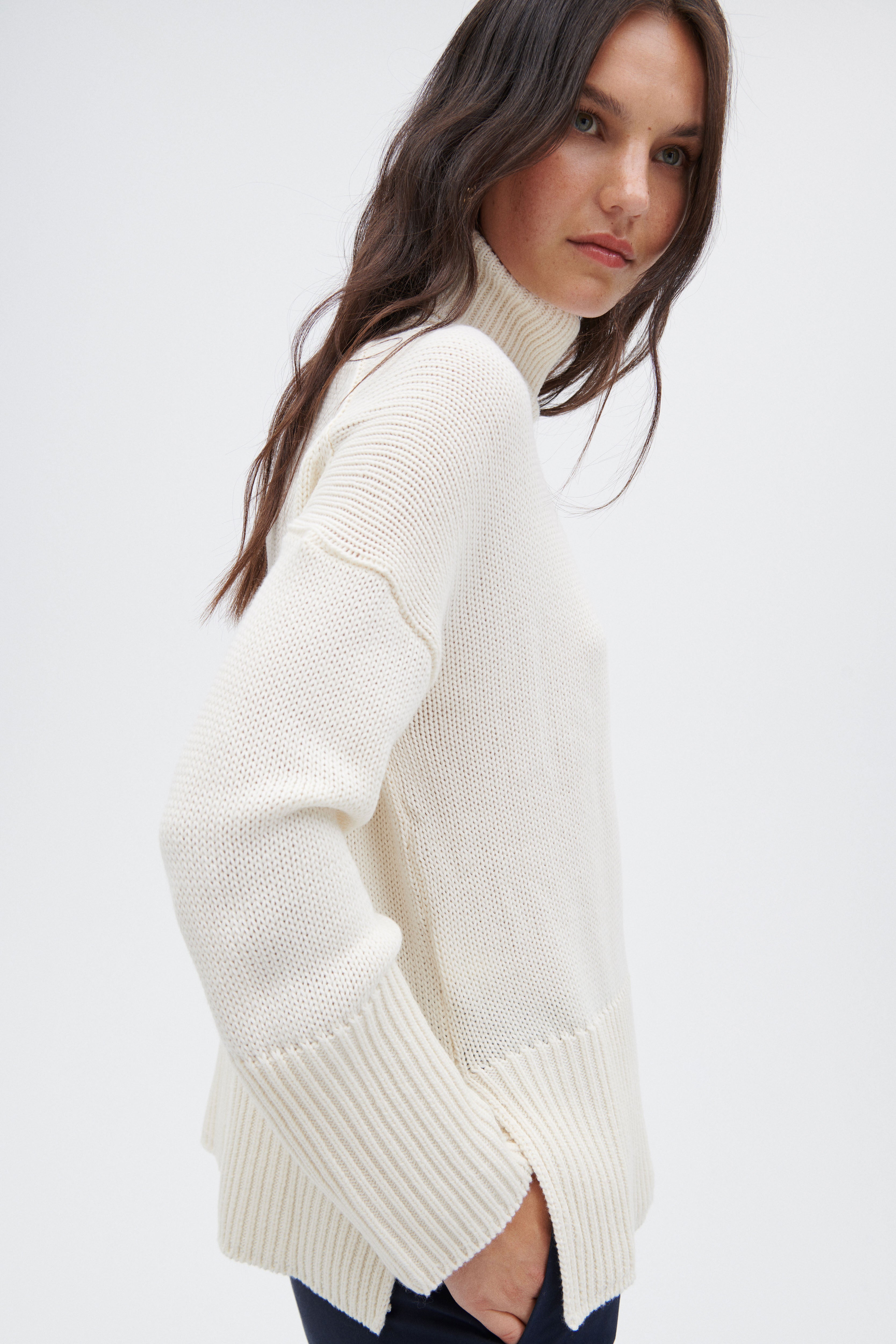 Merino Wool Turtleneck Sweater