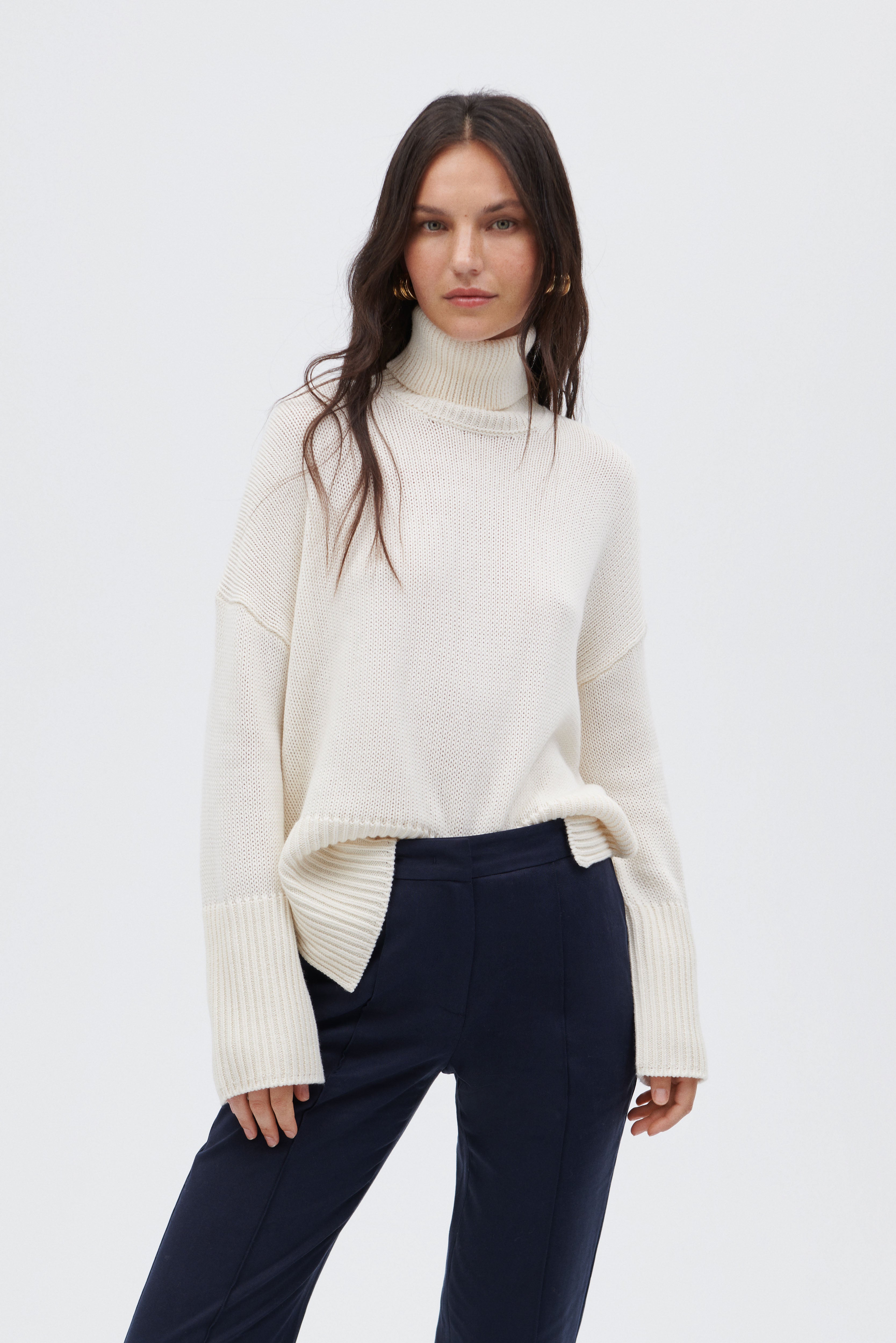 Merino Wool Turtleneck Sweater