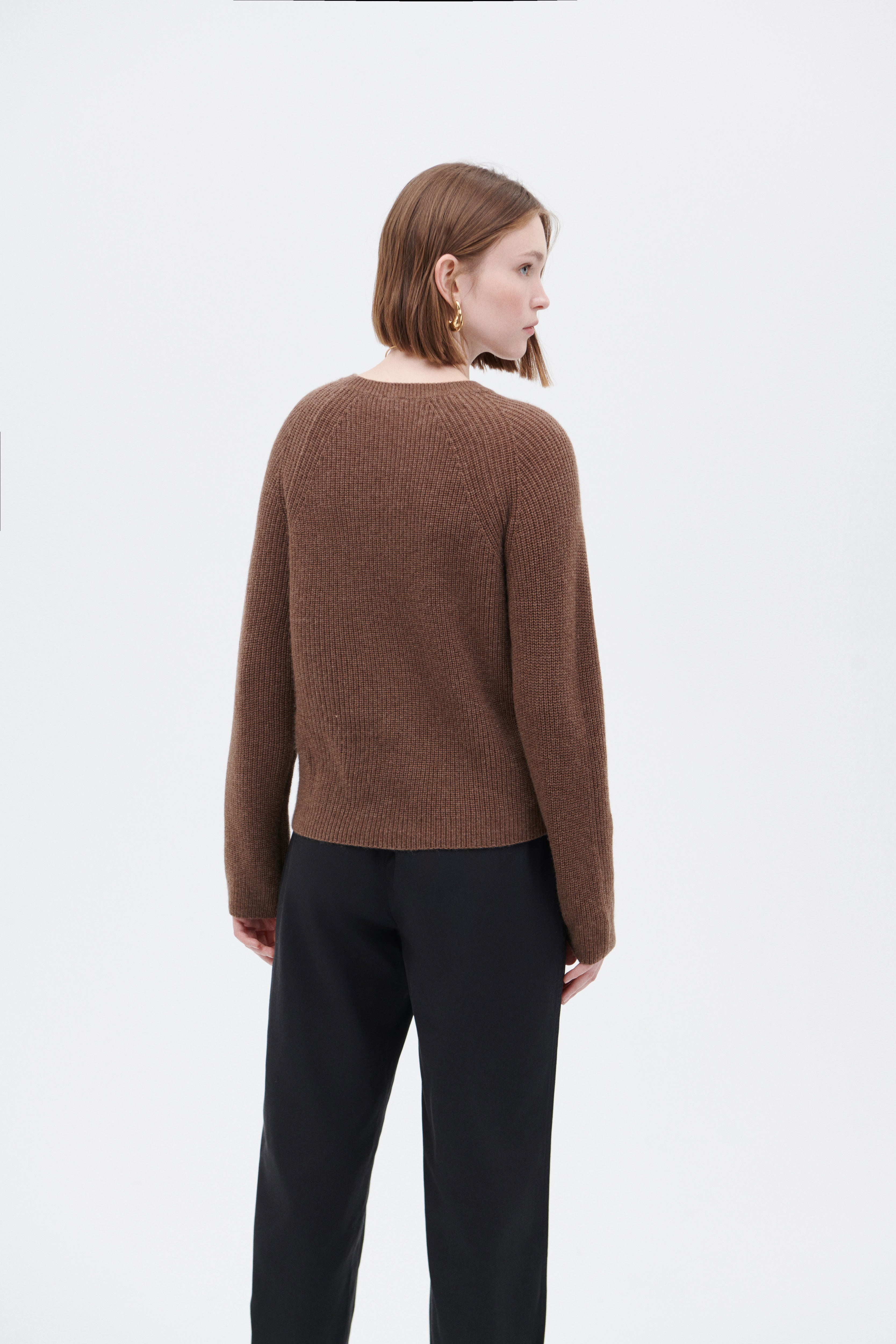 Raglanpullover aus Schurwolle und Cashmere