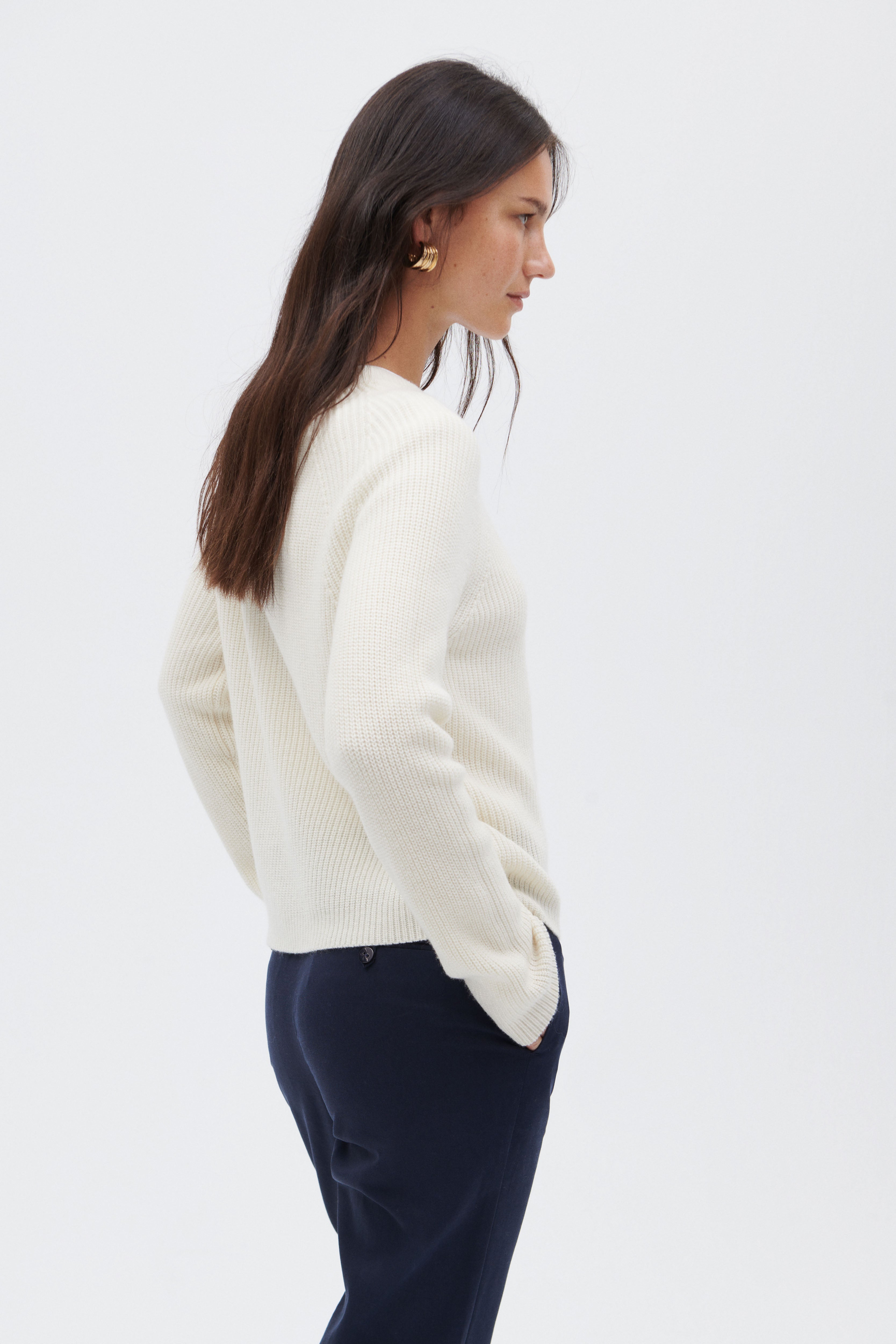 Raglanpullover aus Schurwolle und Cashmere