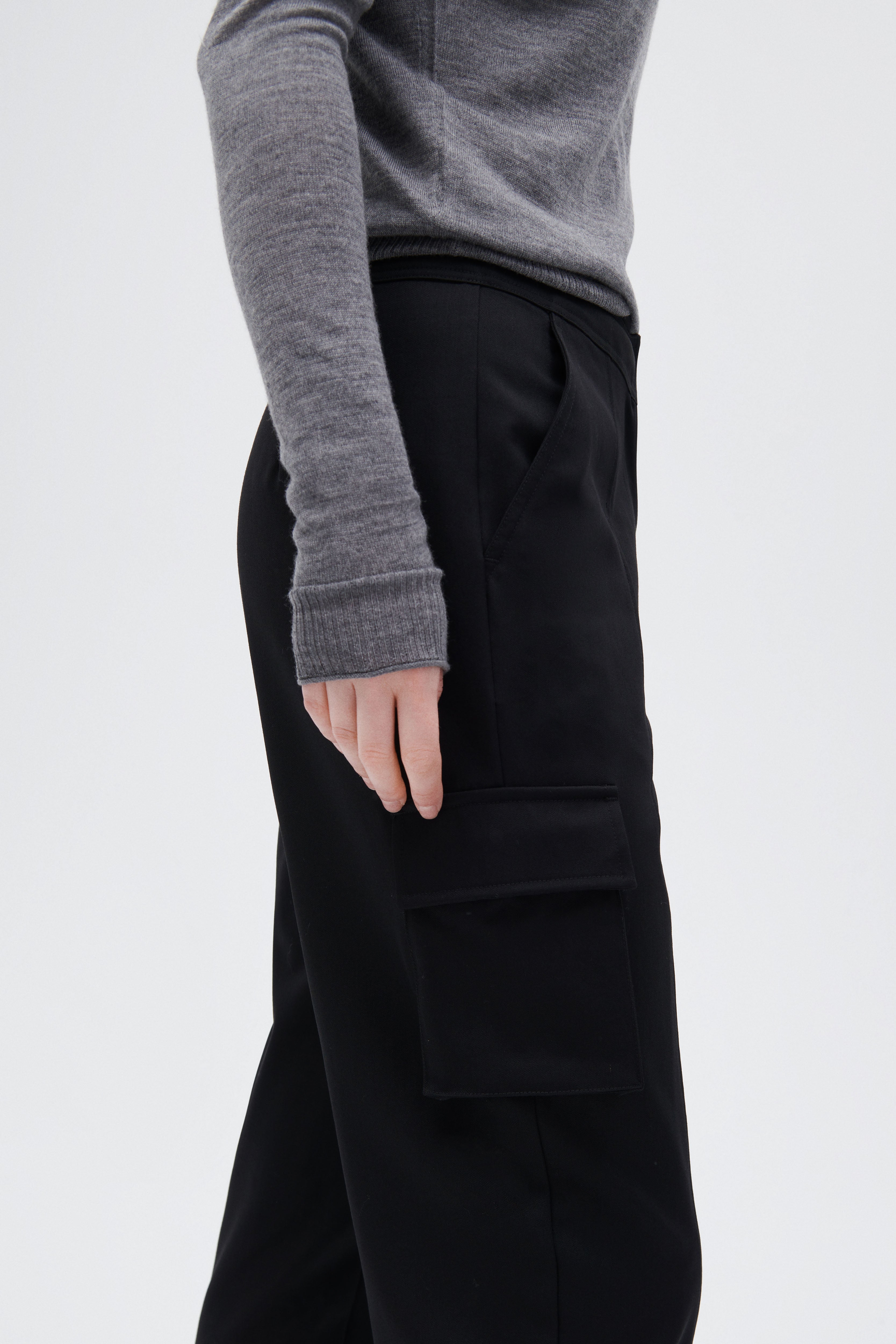 Virgin Wool Cargo Pants