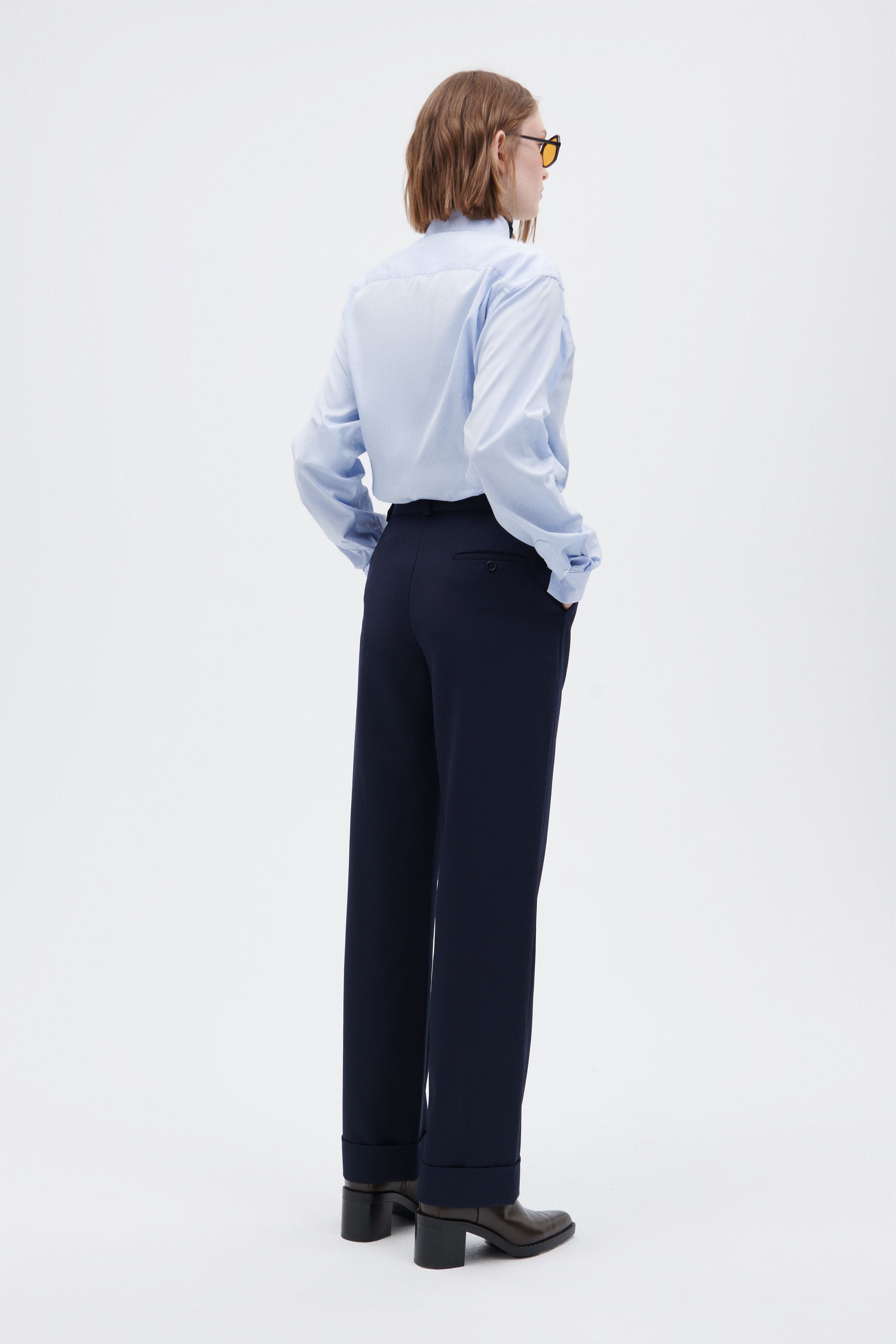 Virgin Wool High Waist Pants