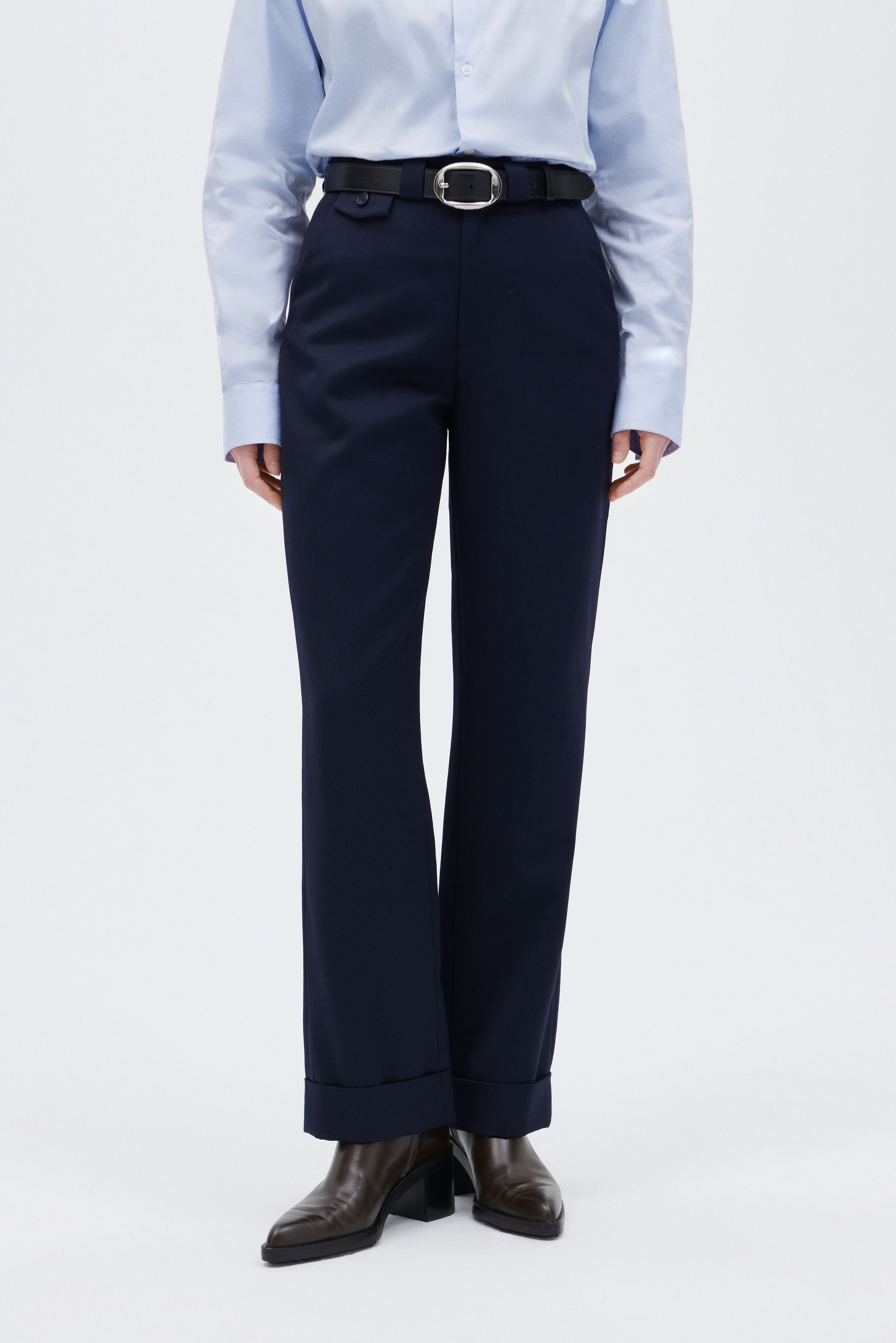 Virgin Wool High Waist Pants