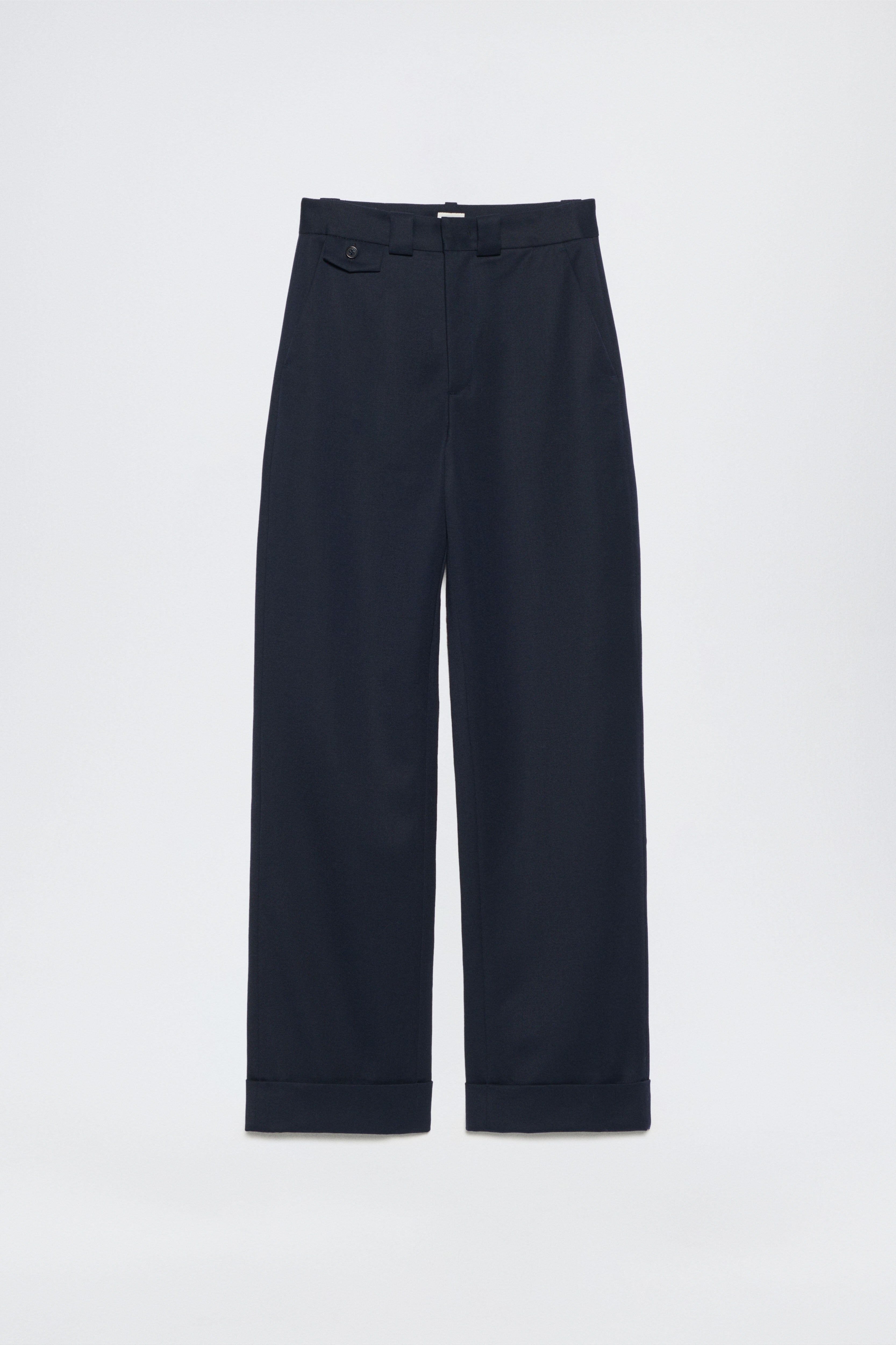 Virgin Wool High Waist Pants